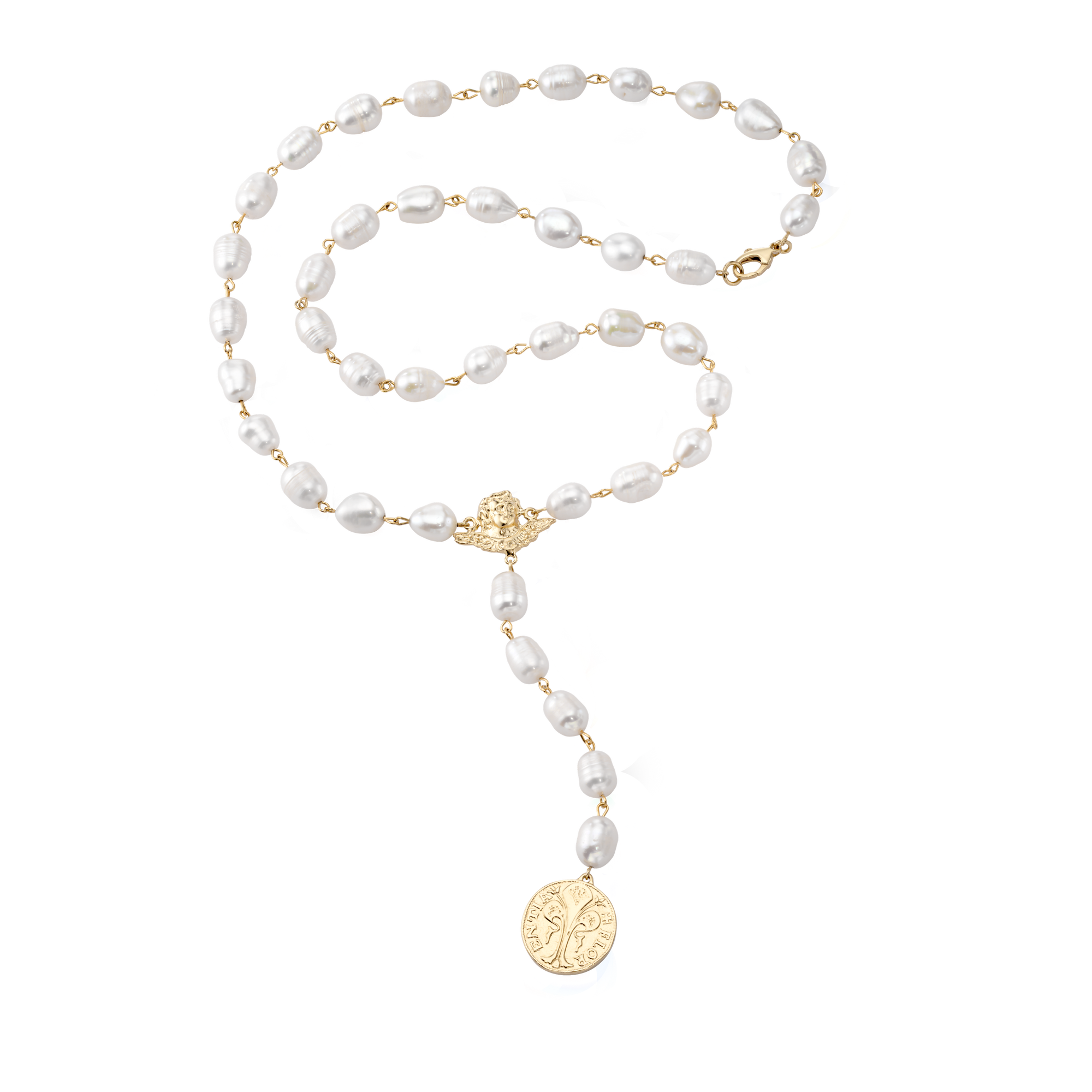 Cherub Pearl Lavalier Necklace