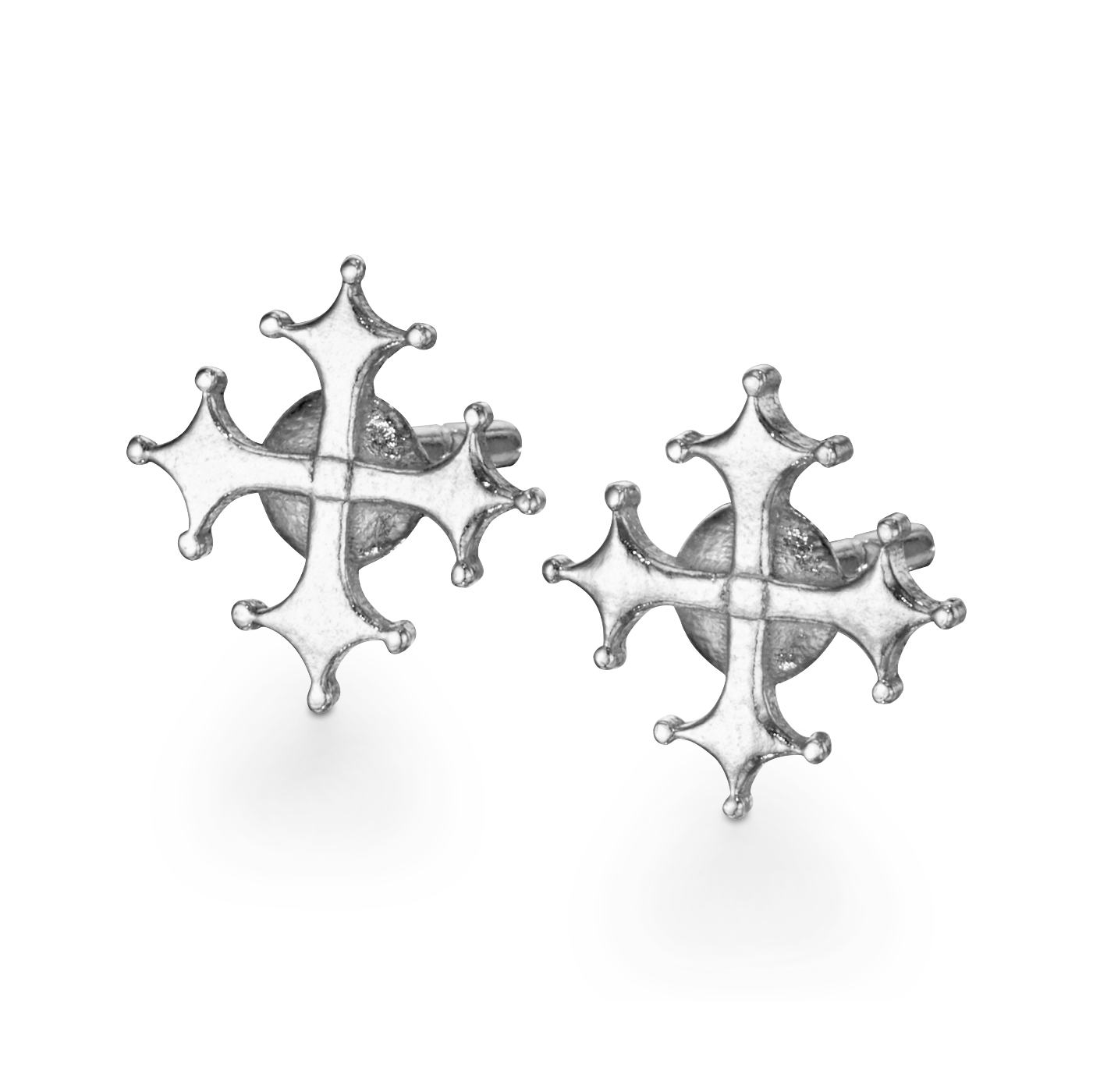 Maltese Cross Stud Earrings