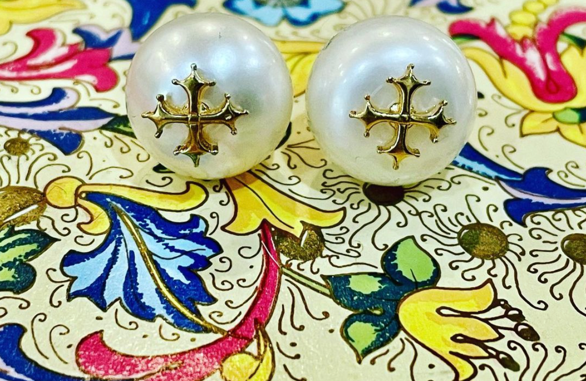 Maltese Cross Earrings