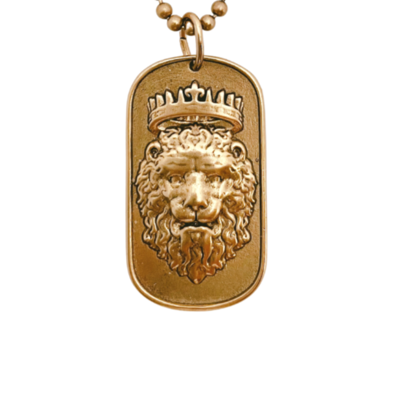 Lion Mini Dog Tag Charm