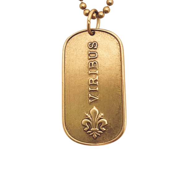 Lion Mini Dog Tag Charm