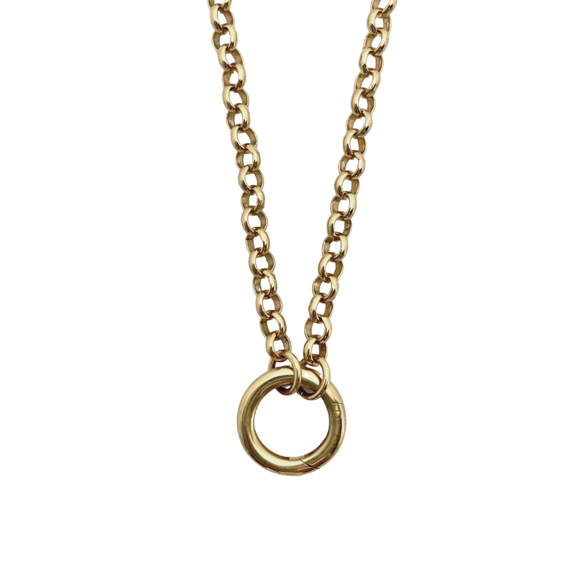 Rolo Loop Charm Necklace - 24&quot;