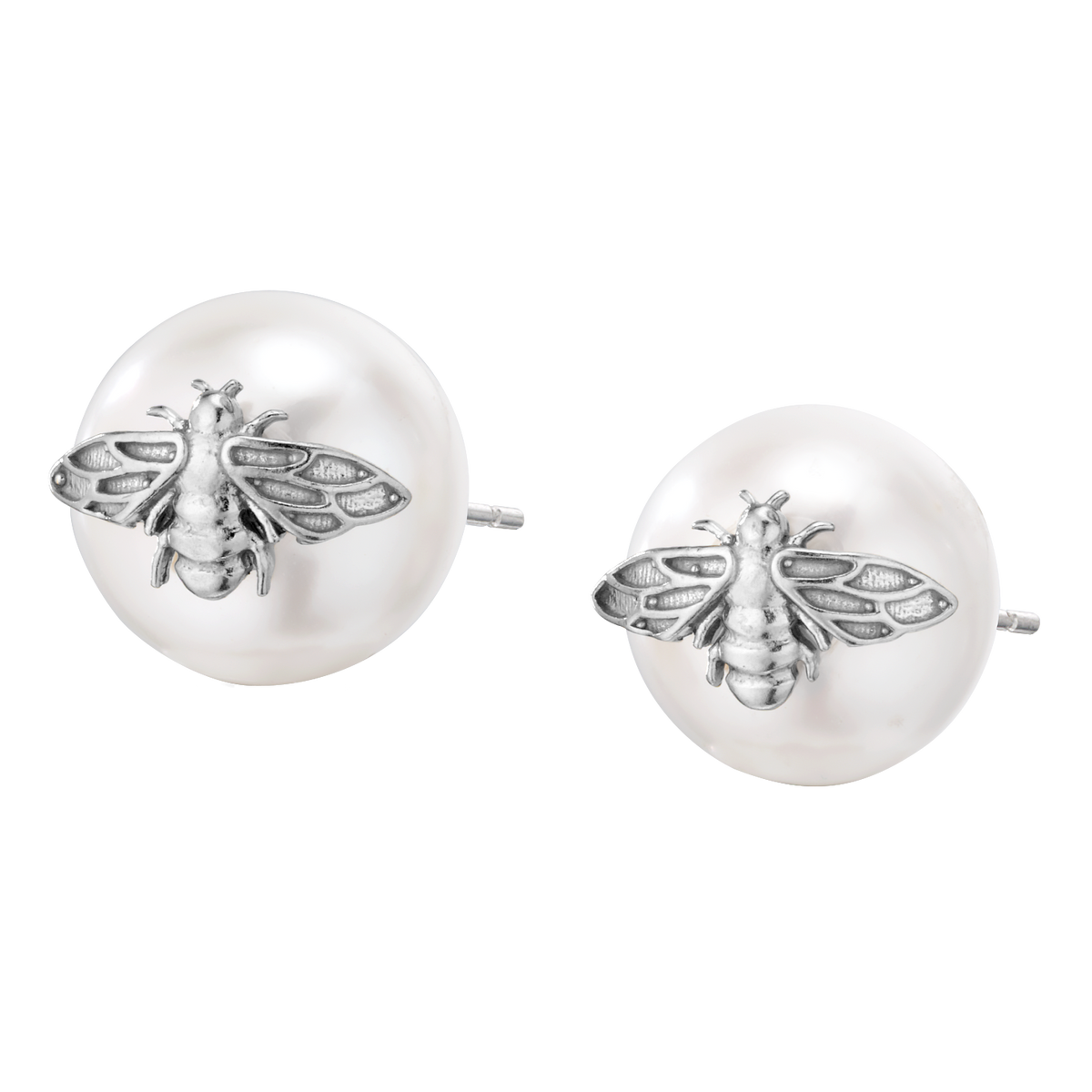 Bee Pearl Stud Earrings