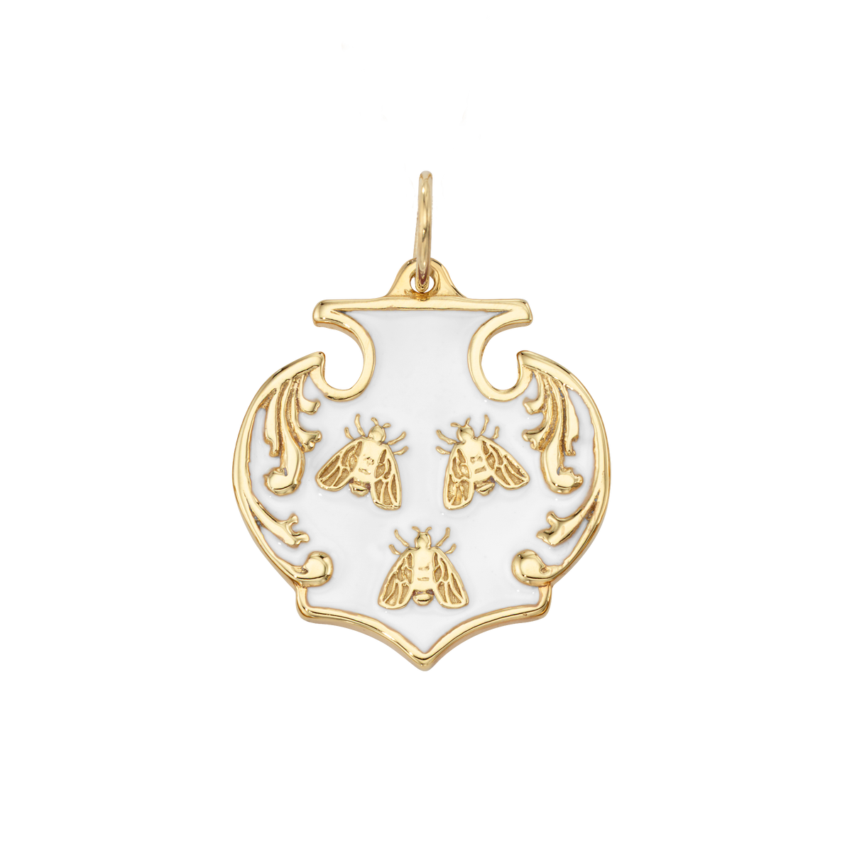 Barberini Bee Enamel Shield Charm