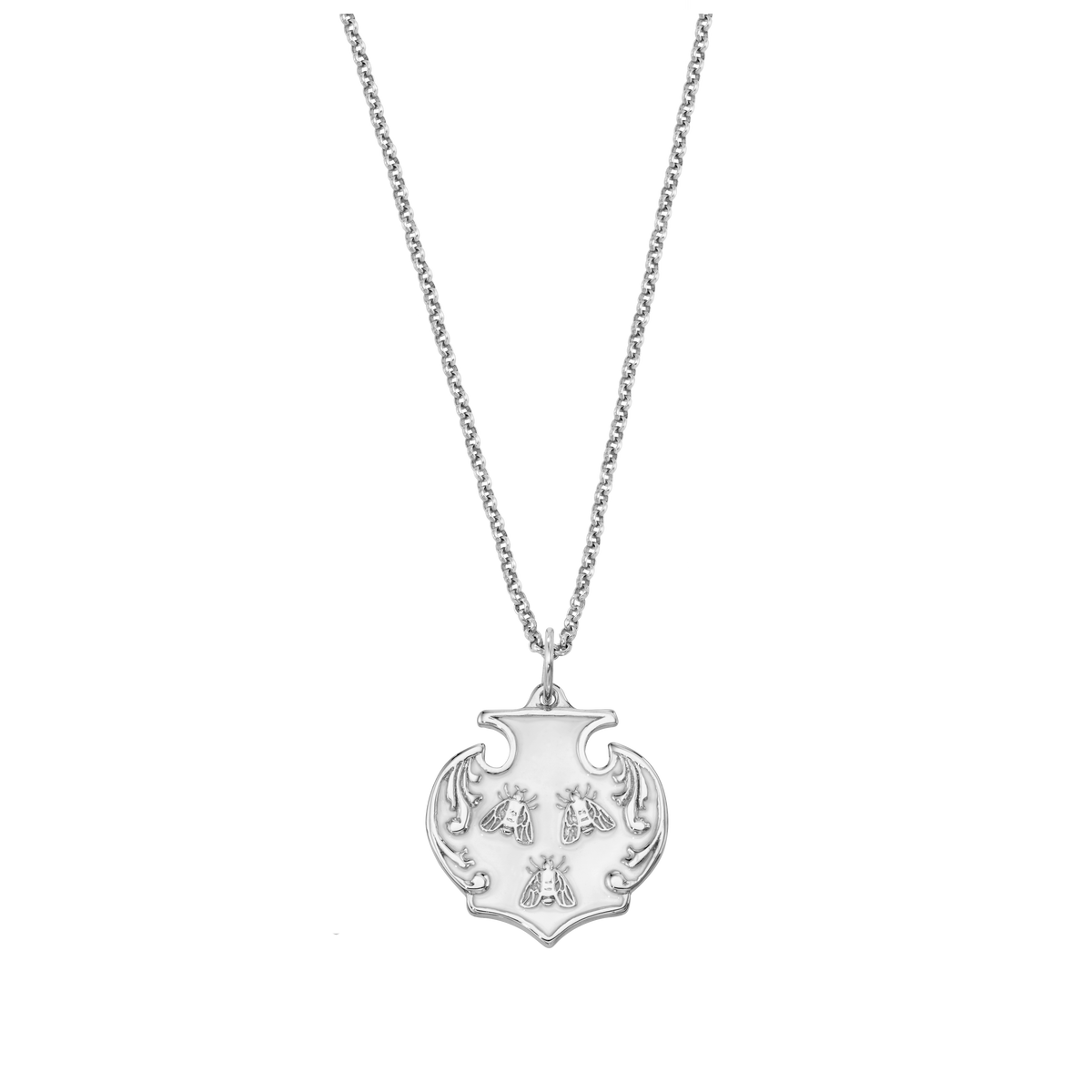 Bee Enamel Shield Necklace