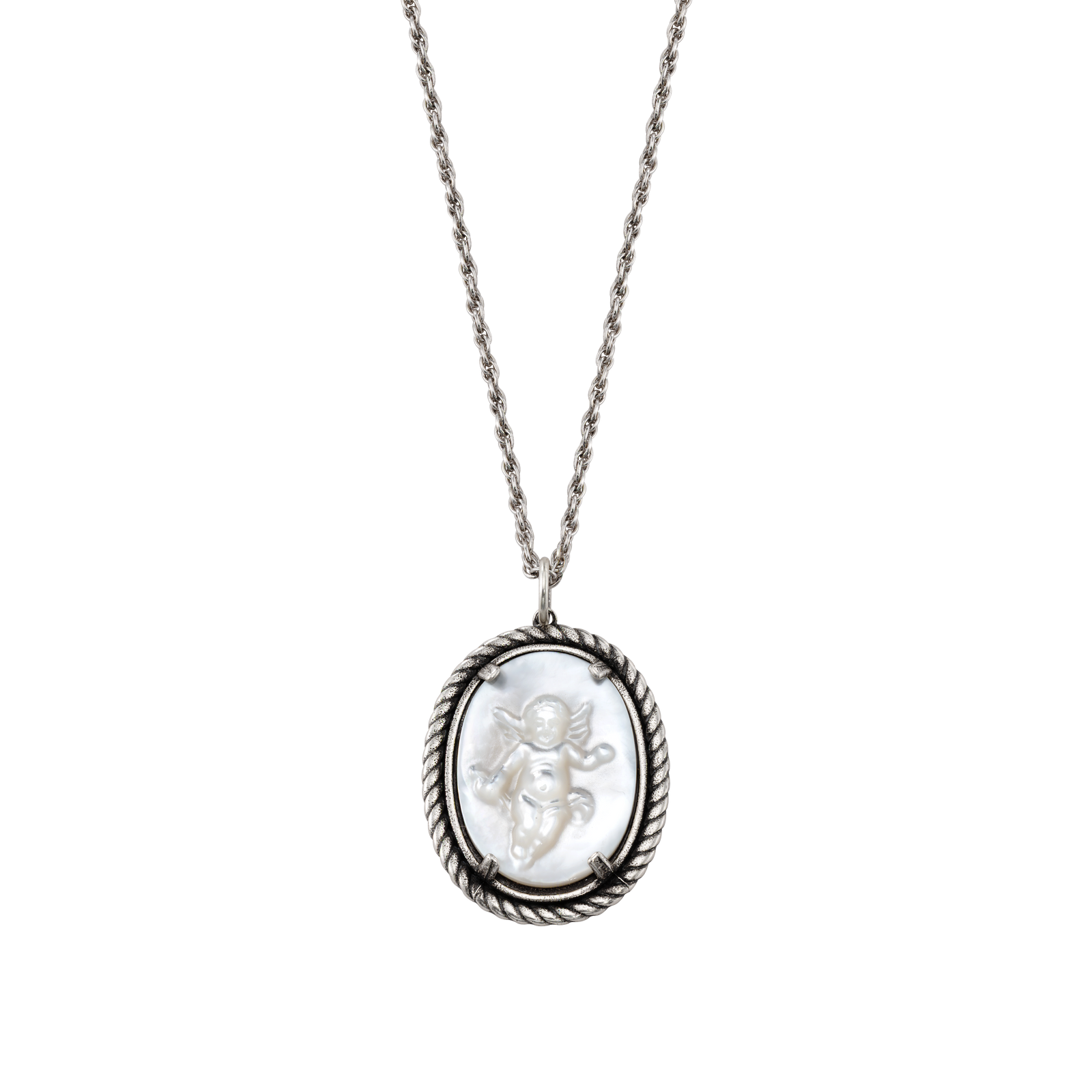 Cherub Cameo Pendant Necklace