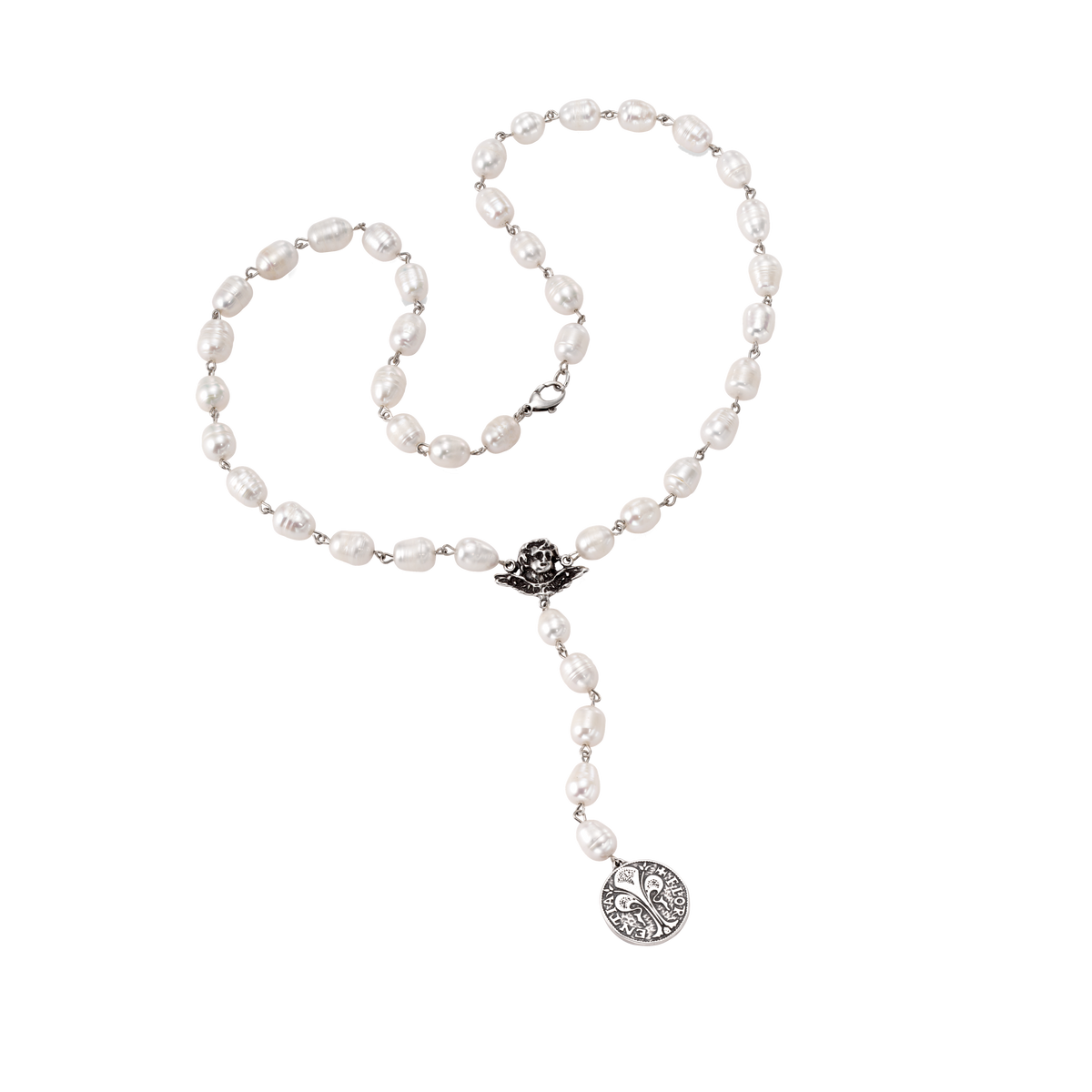 Cherub Pearl Lavalier Necklace