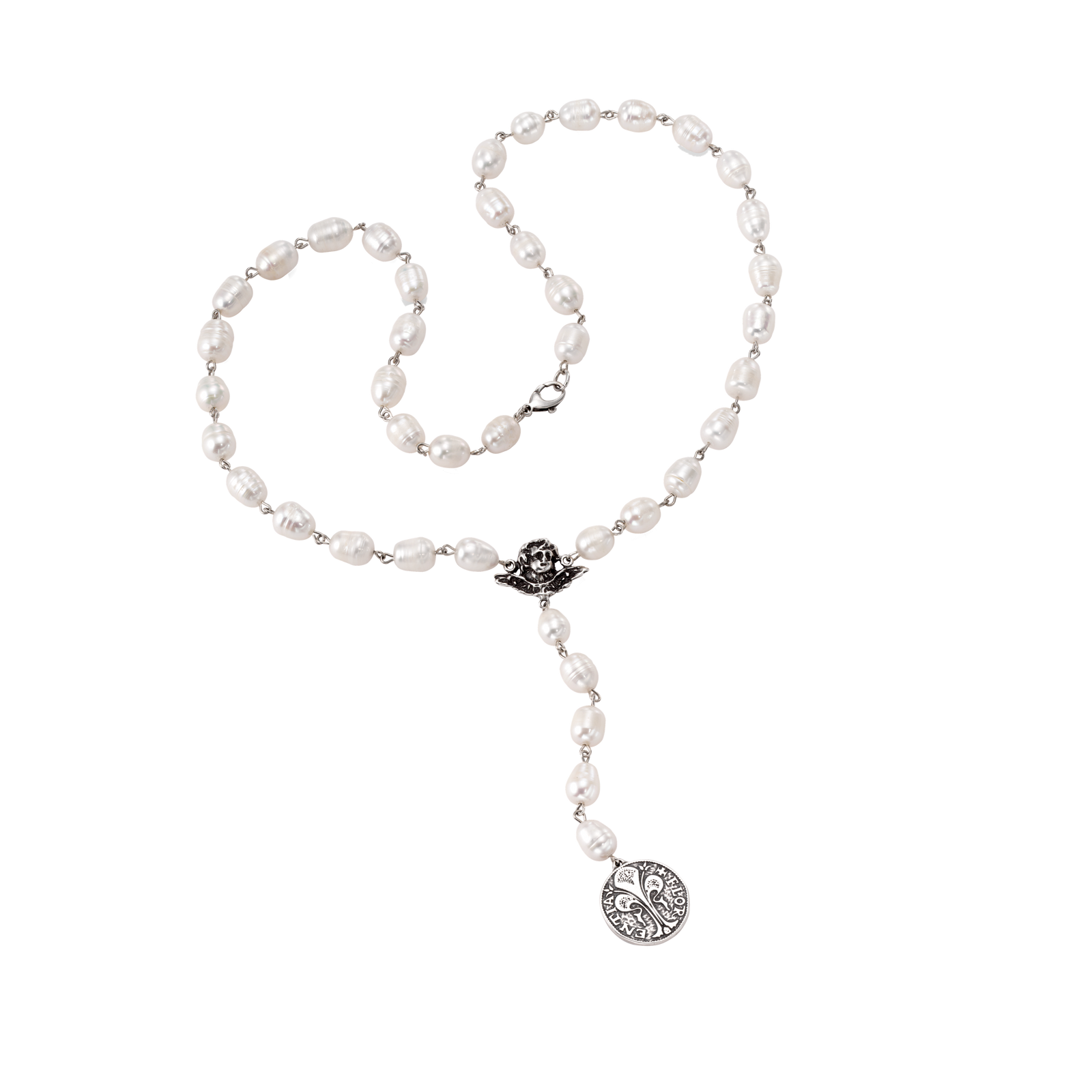 Cherub Pearl Lavalier Necklace