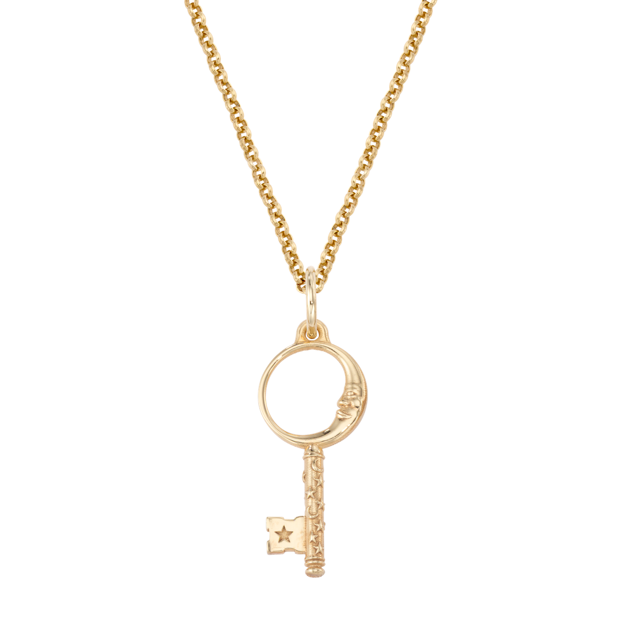 Crescent Mini Moon Key Necklace