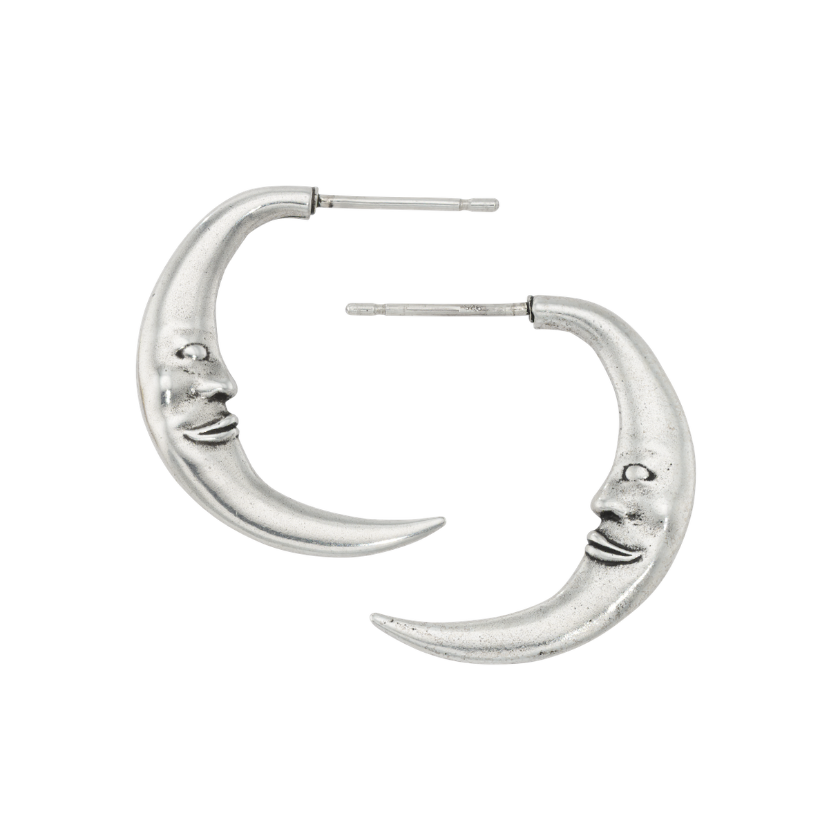 Crescent Moon Hoop Earrings