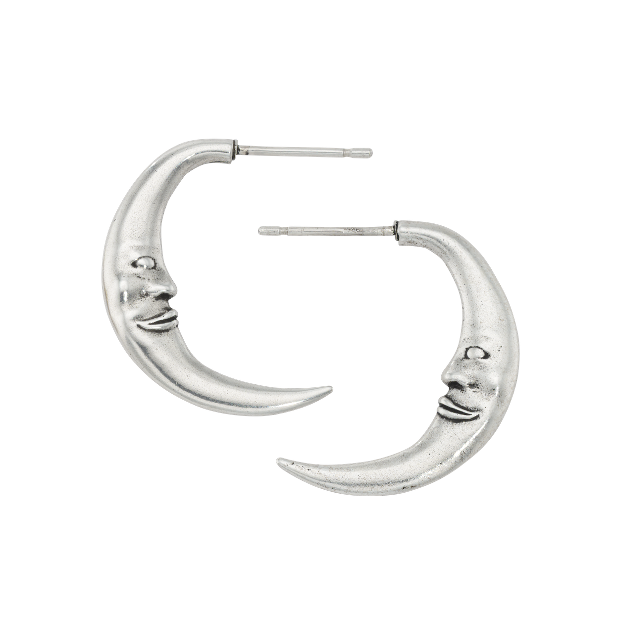 Crescent Moon Hoop Earrings