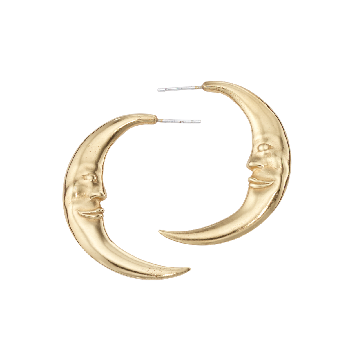 Crescent Moon Hoop Earrings