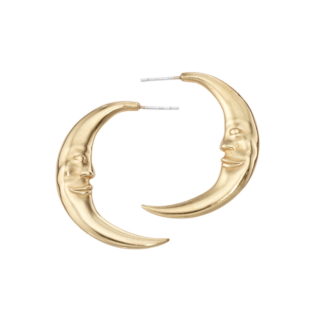 Crescent Moon Hoop Earrings