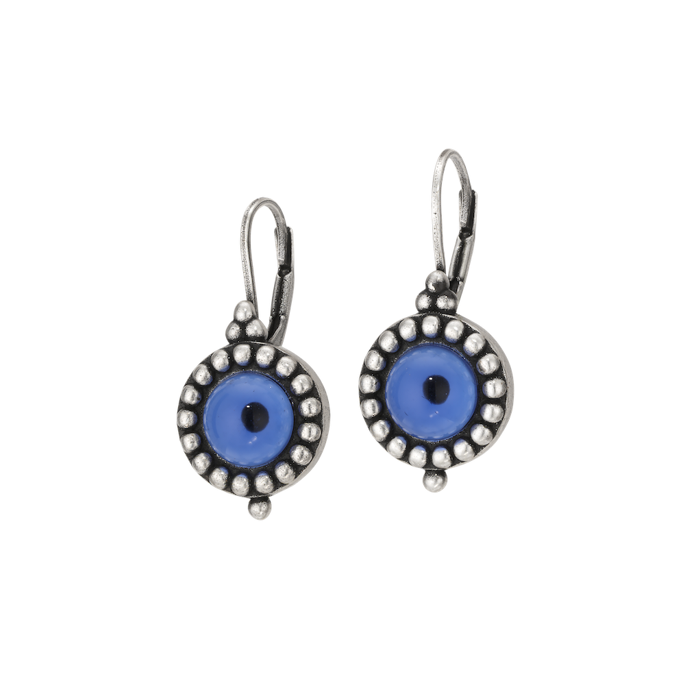 Evil Eye Cabochon Earrings