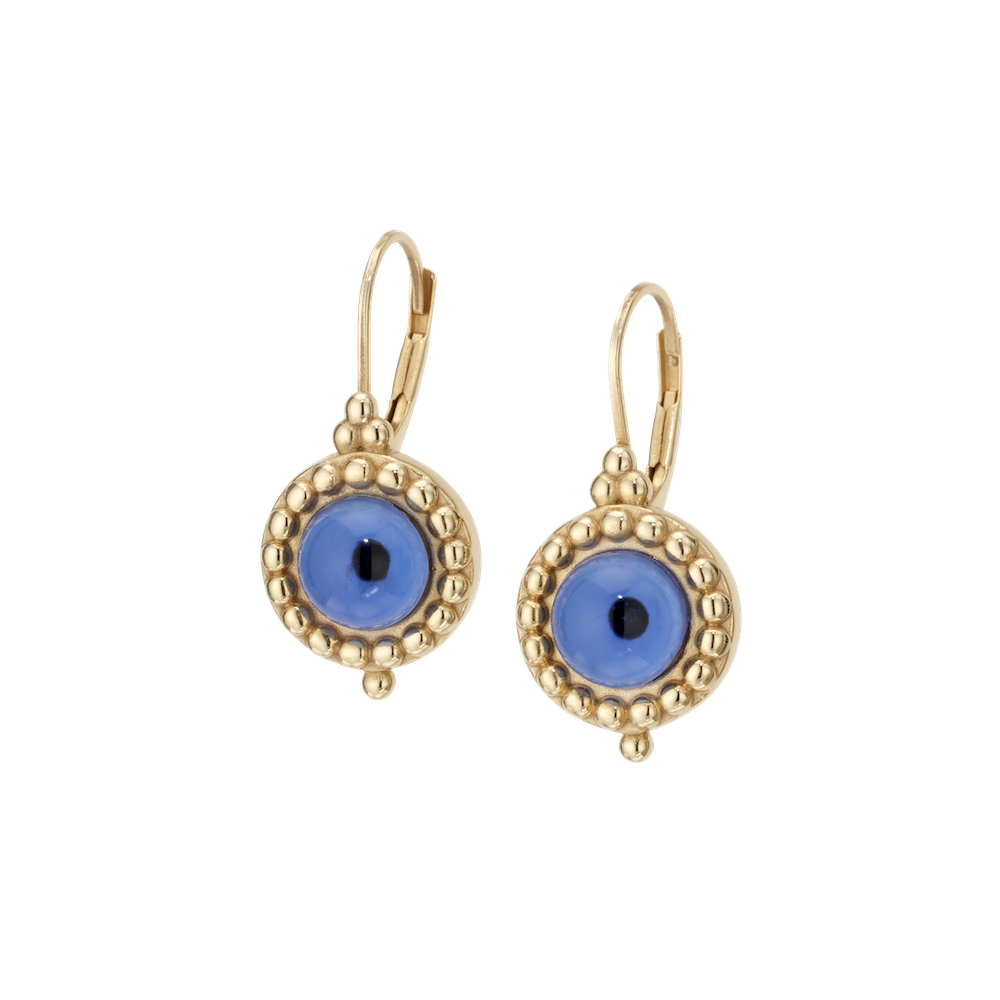 Evil Eye Cabochon Earrings