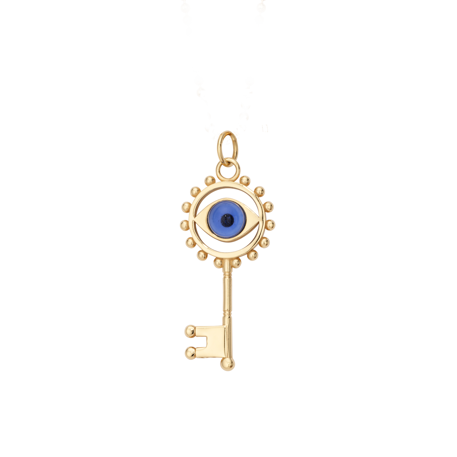 Evil Eye Cabochon Key Charm