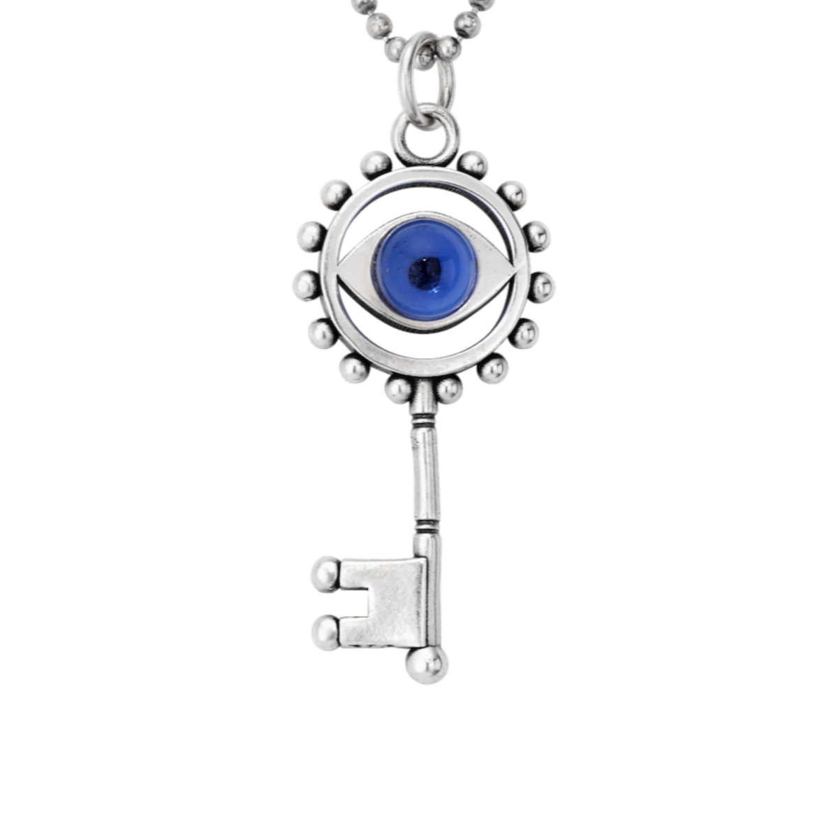 Evil Eye Cabochon Key Charm