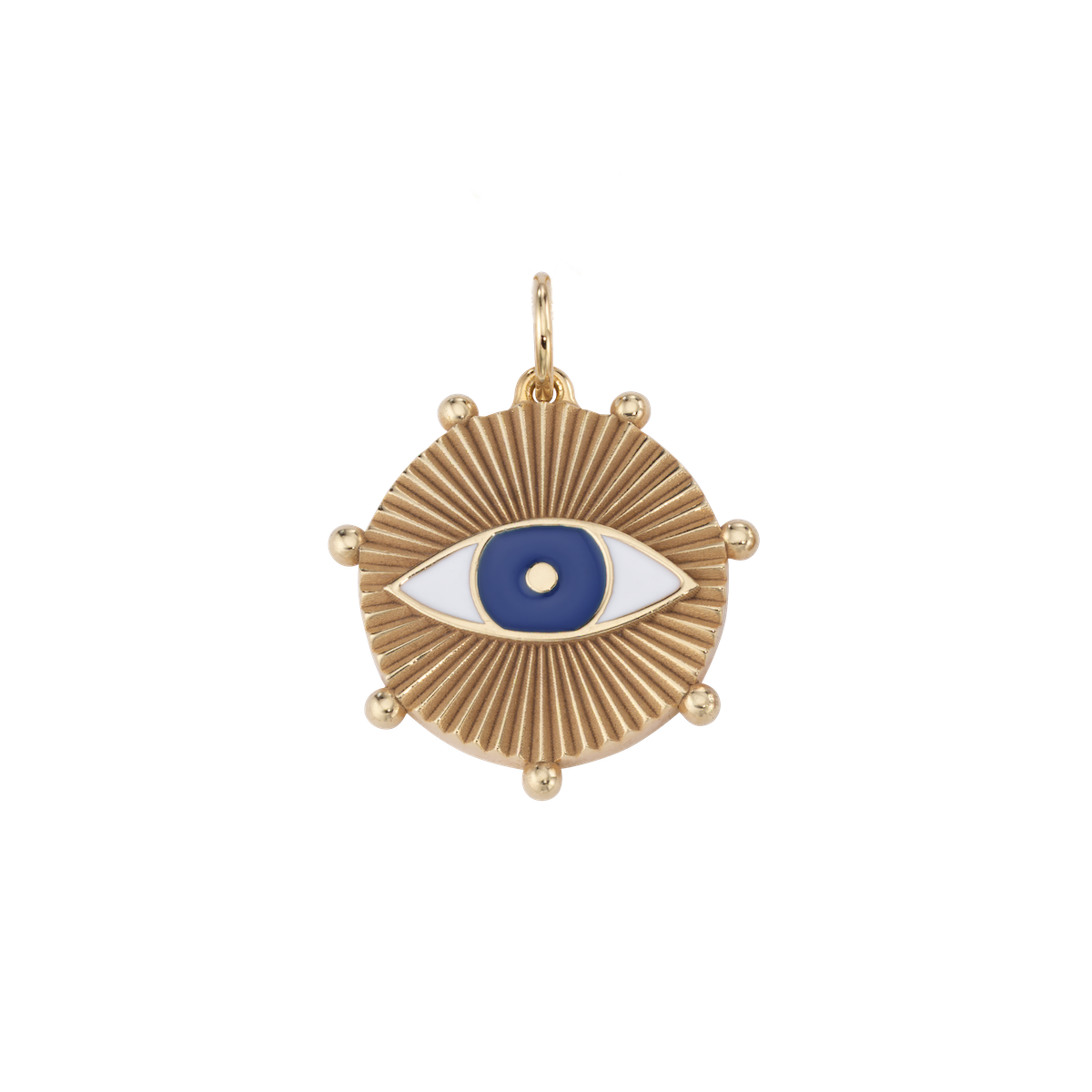 Evil Eye Enamel Medallion Charm