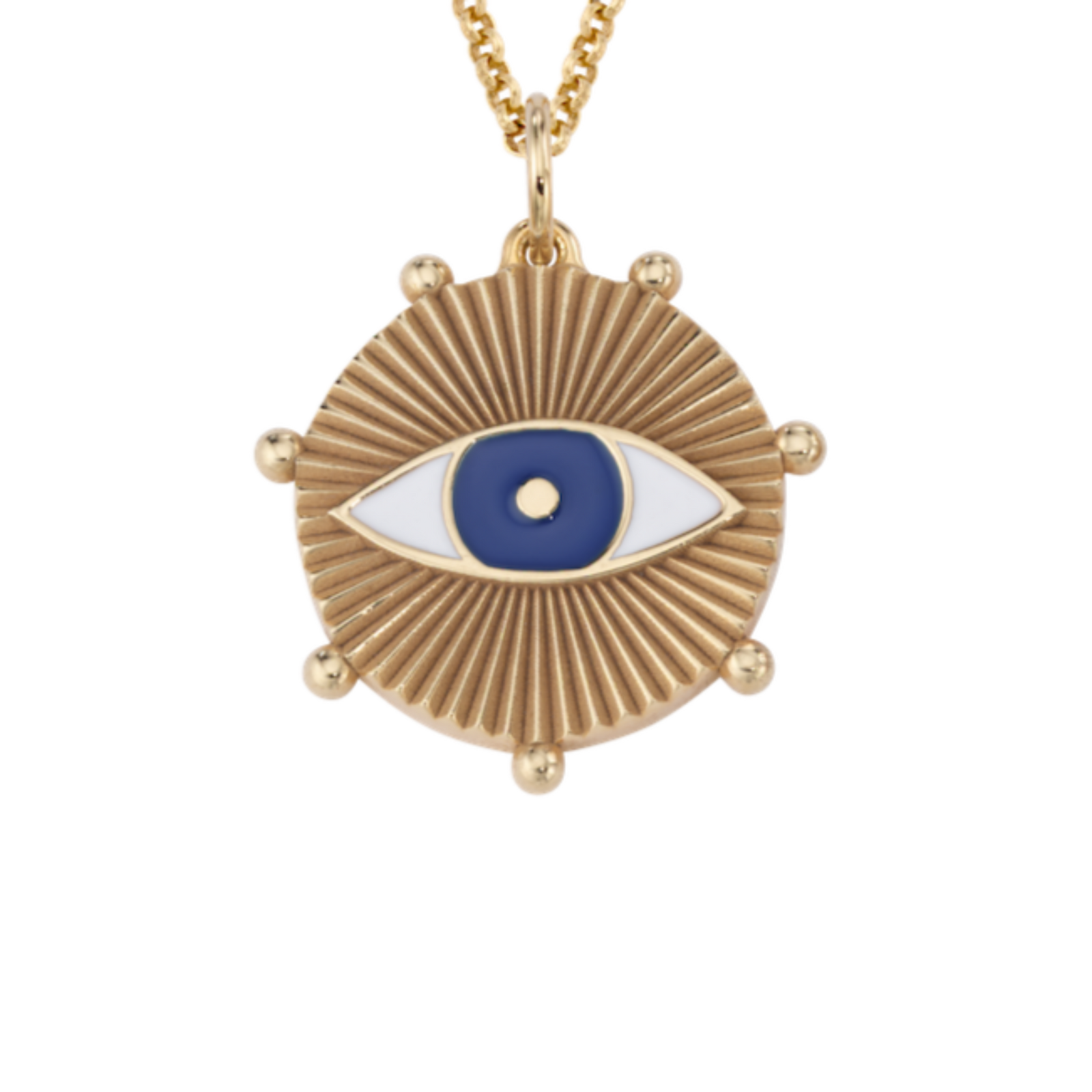 Evil Eye Enamel Medallion Charm