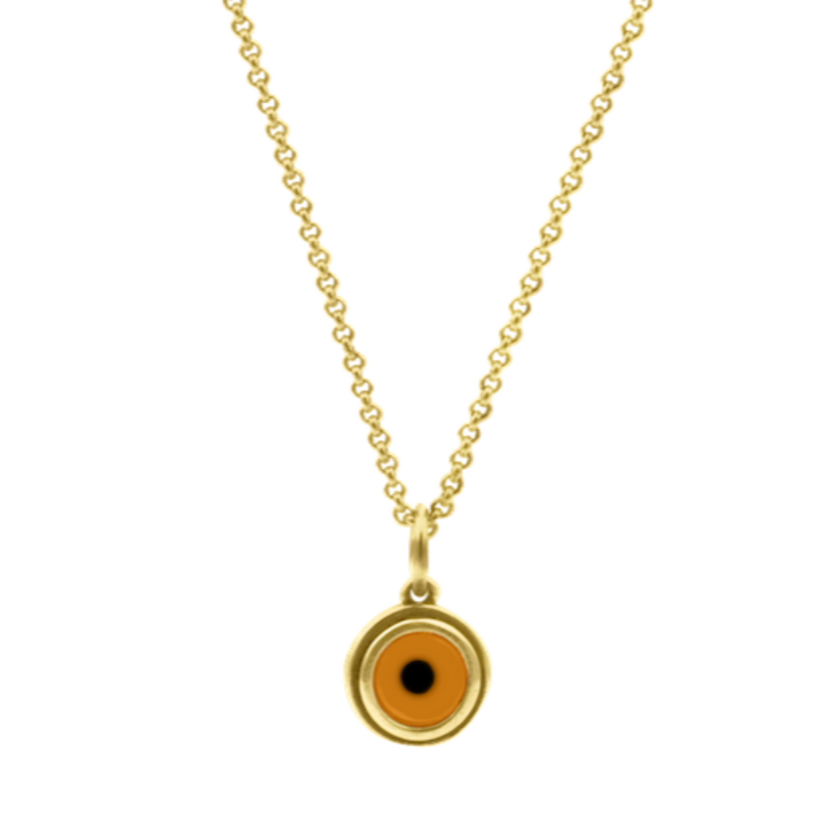 Evil Eye Cabochon Charm Necklace