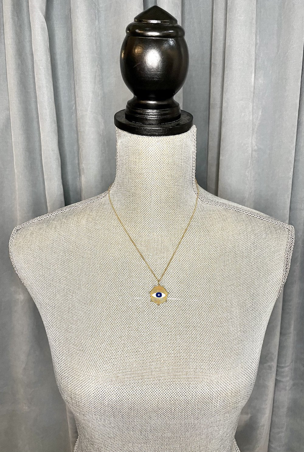 Evil Eye Enamel Medallion Charm