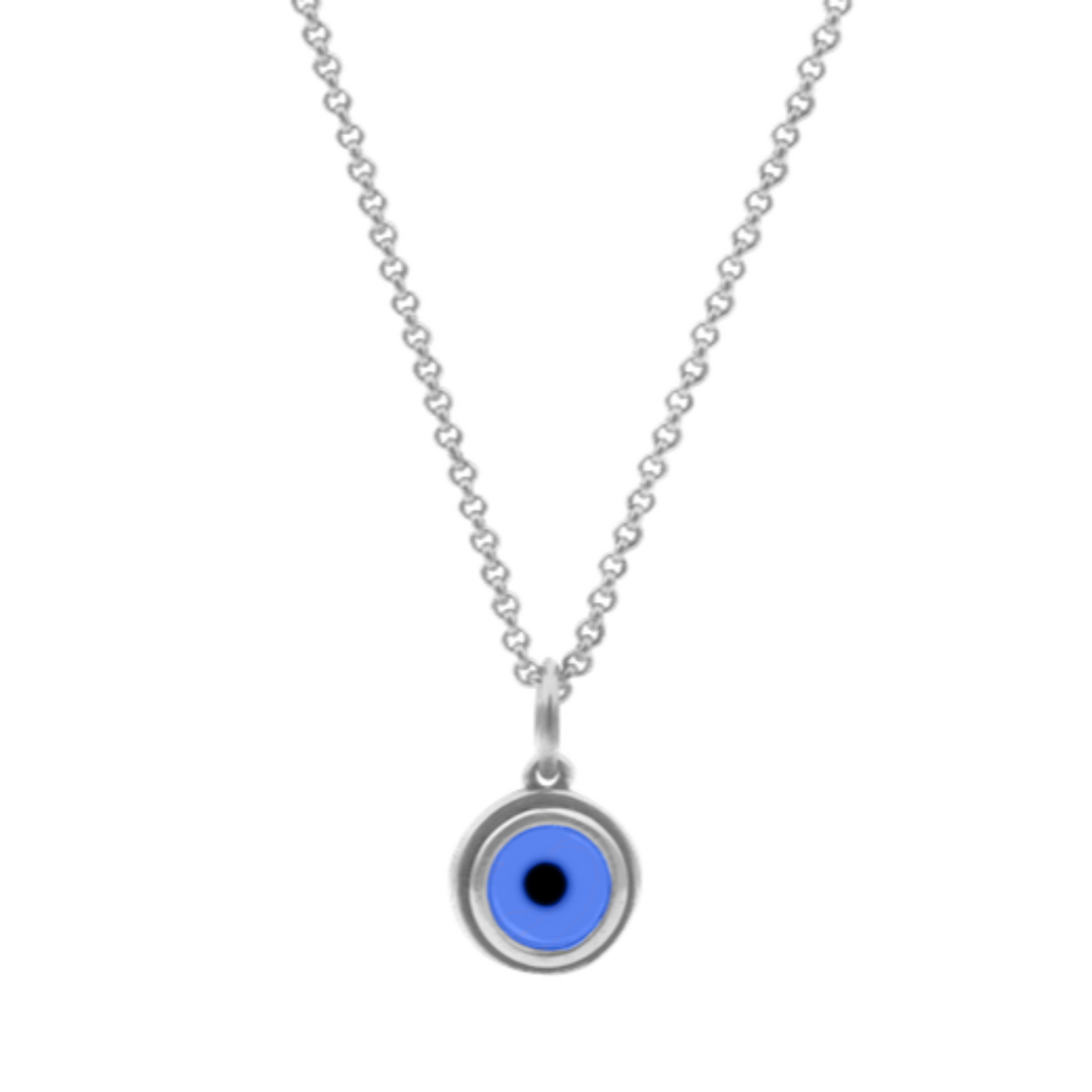 Evil Eye Cabochon Charm Necklace