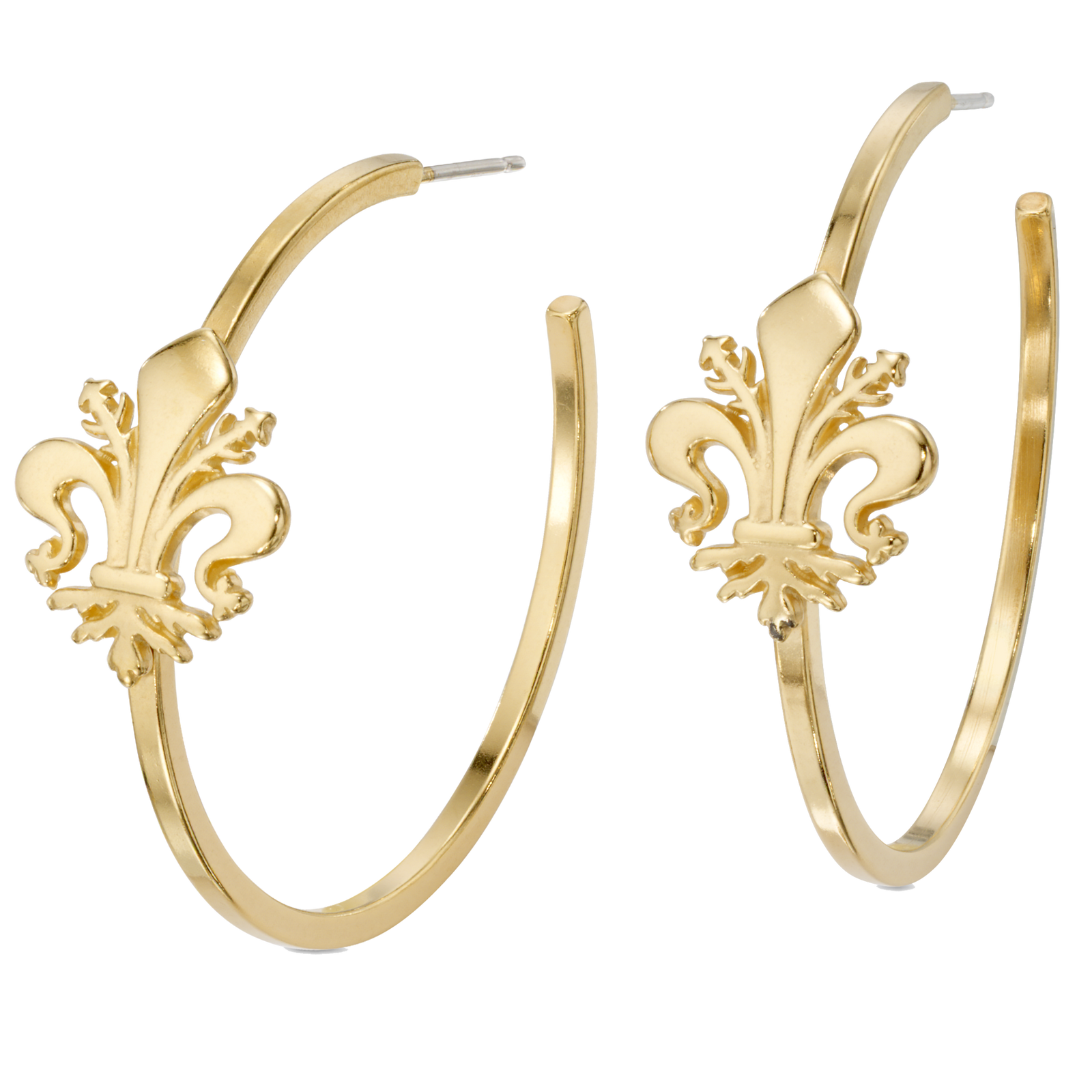 Fleur de Lis Hoop Earrings