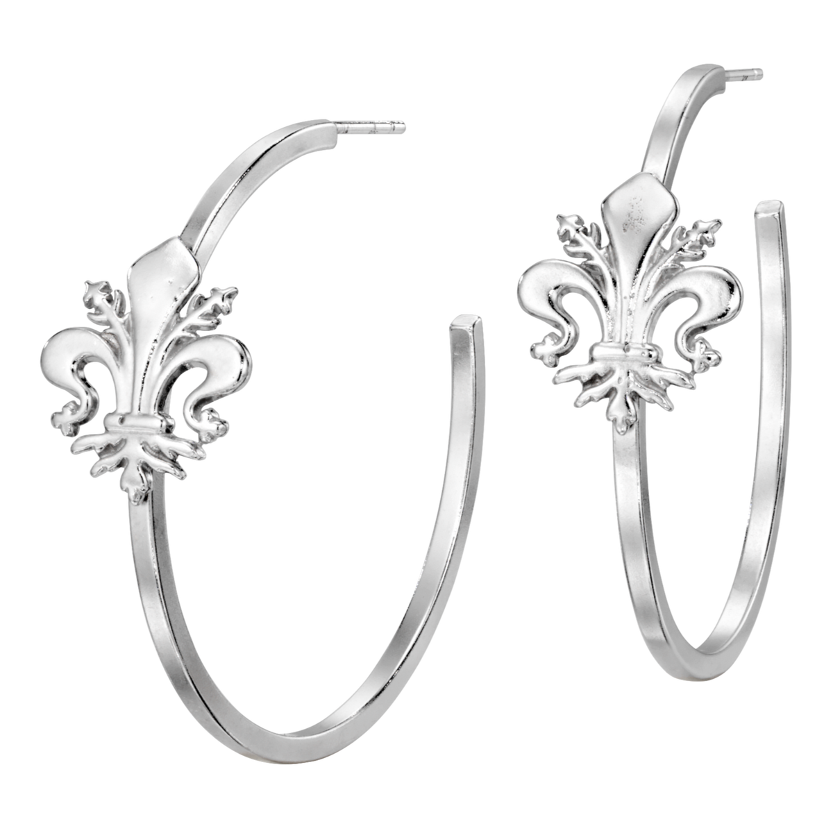 Fleur de Lis Hoop Earrings
