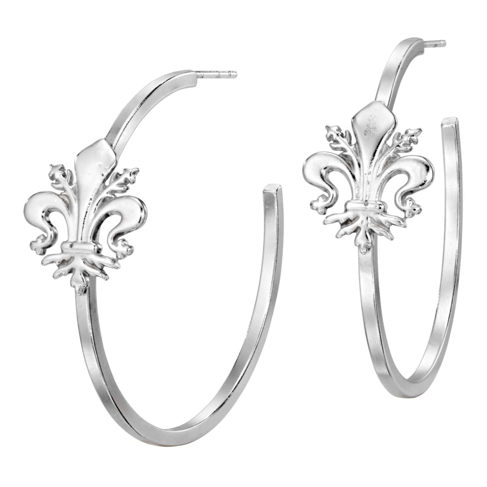 Fleur de Lis Hoop Earrings