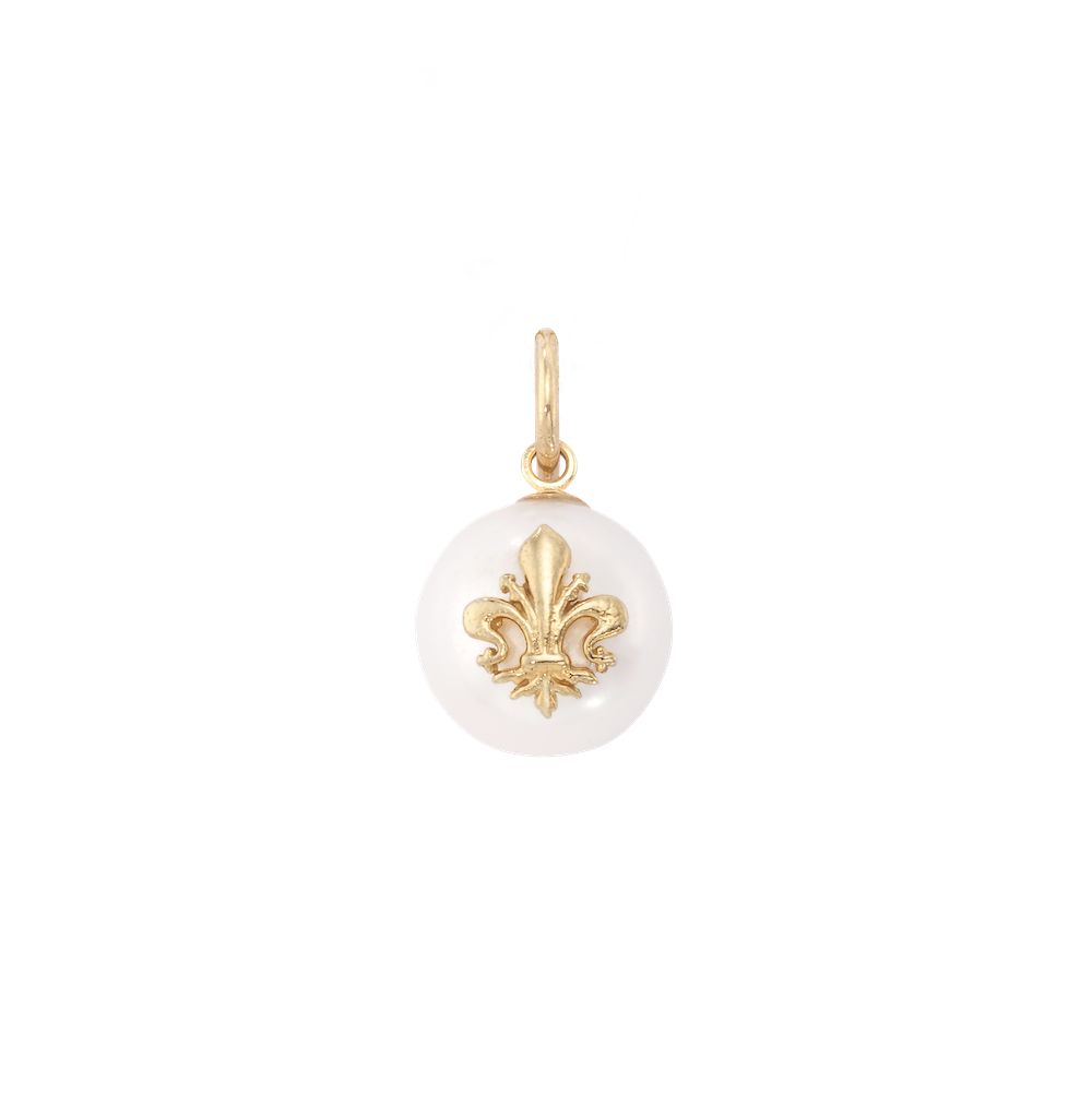 Fleur De Lis Pearl Charm
