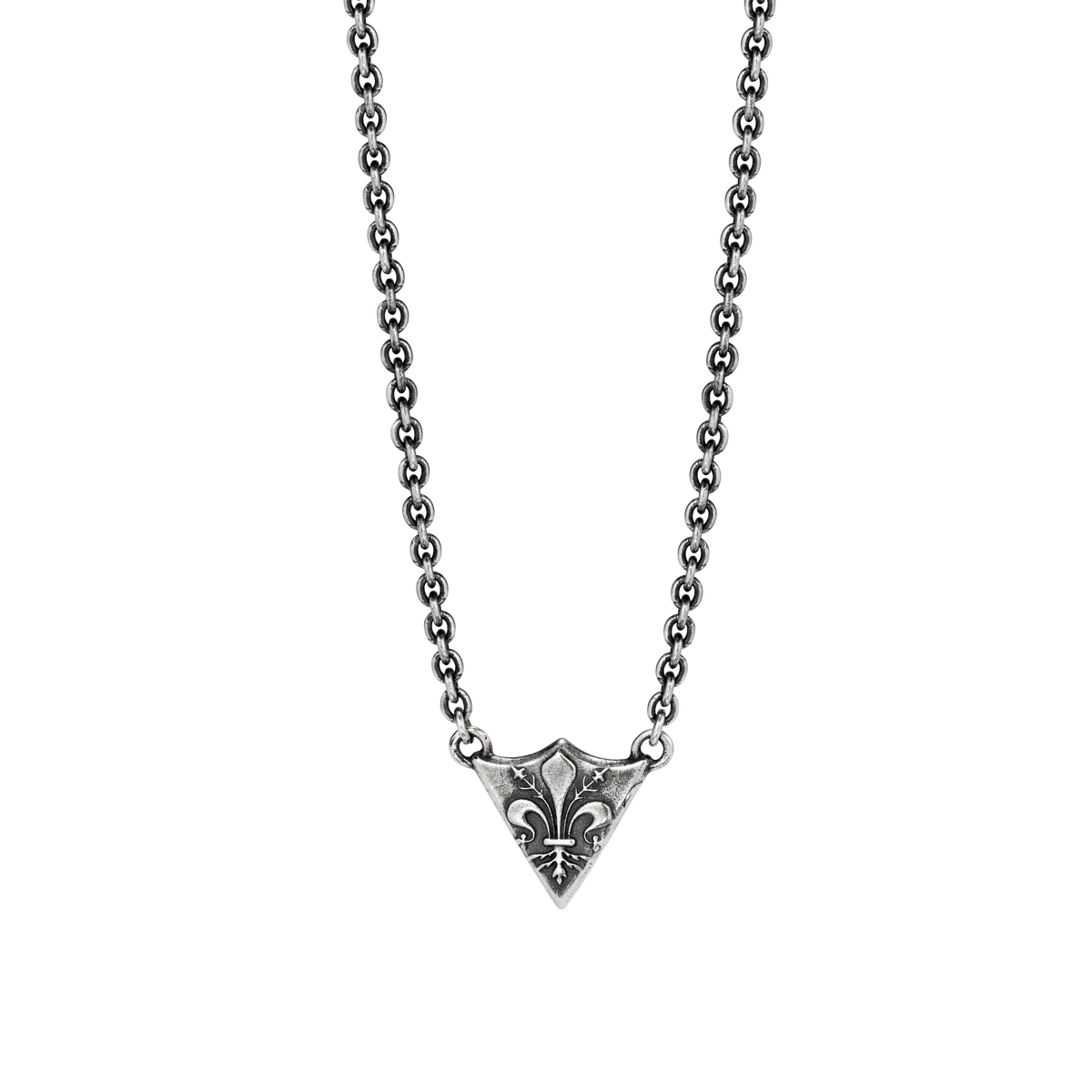 Fleur de Lis Shield Necklace