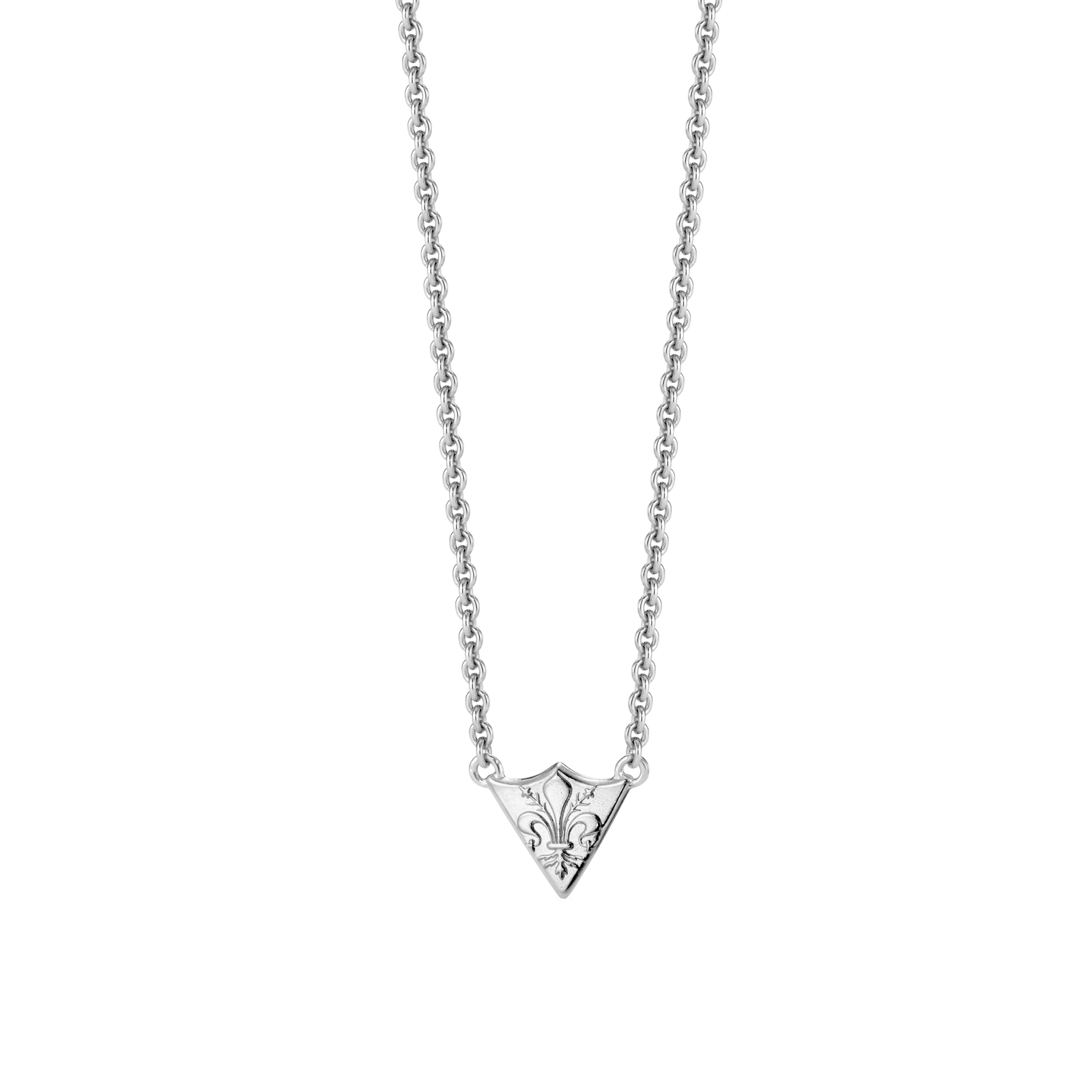 Fleur de Lis Shield Necklace