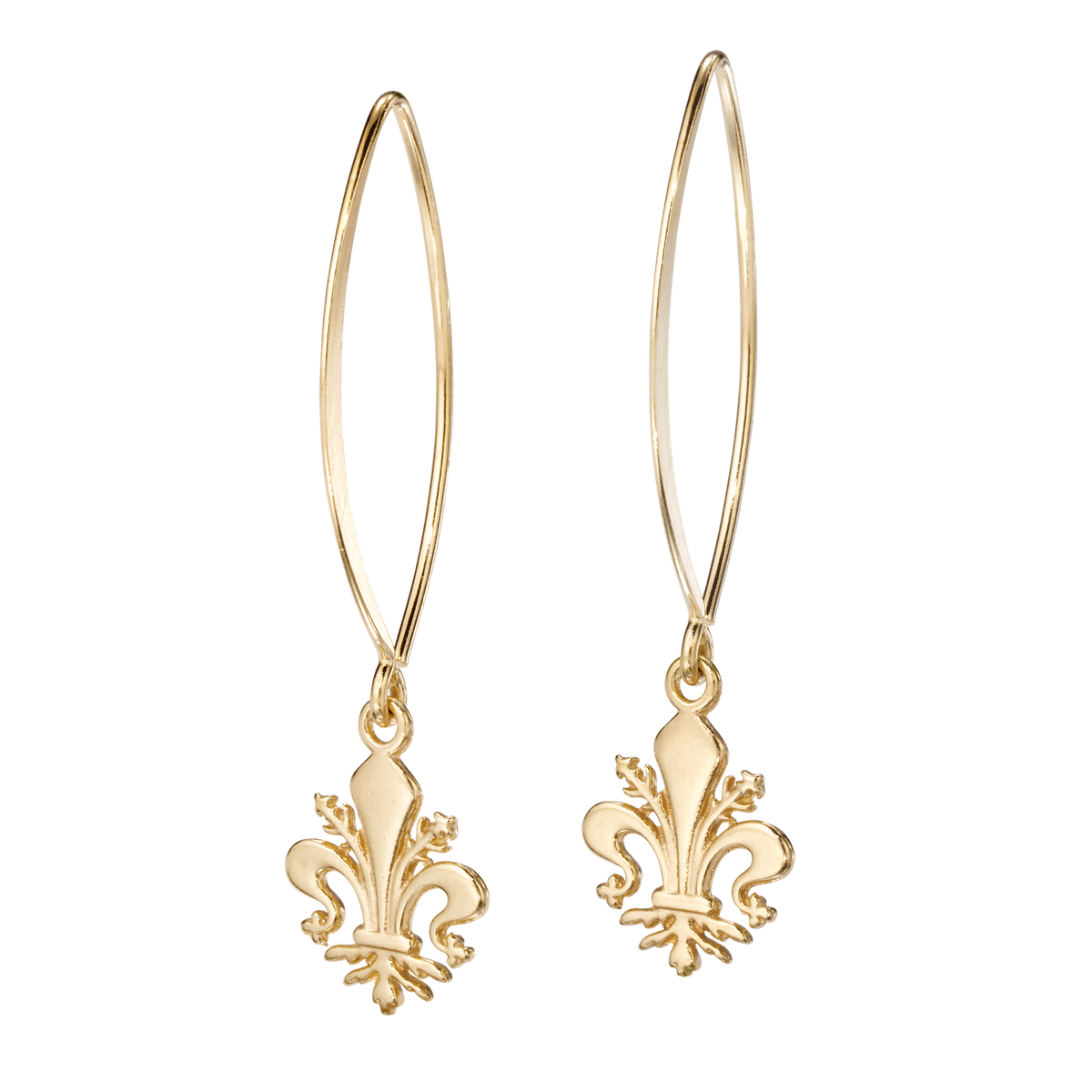 Fleur de Lis V-Wire Earrings