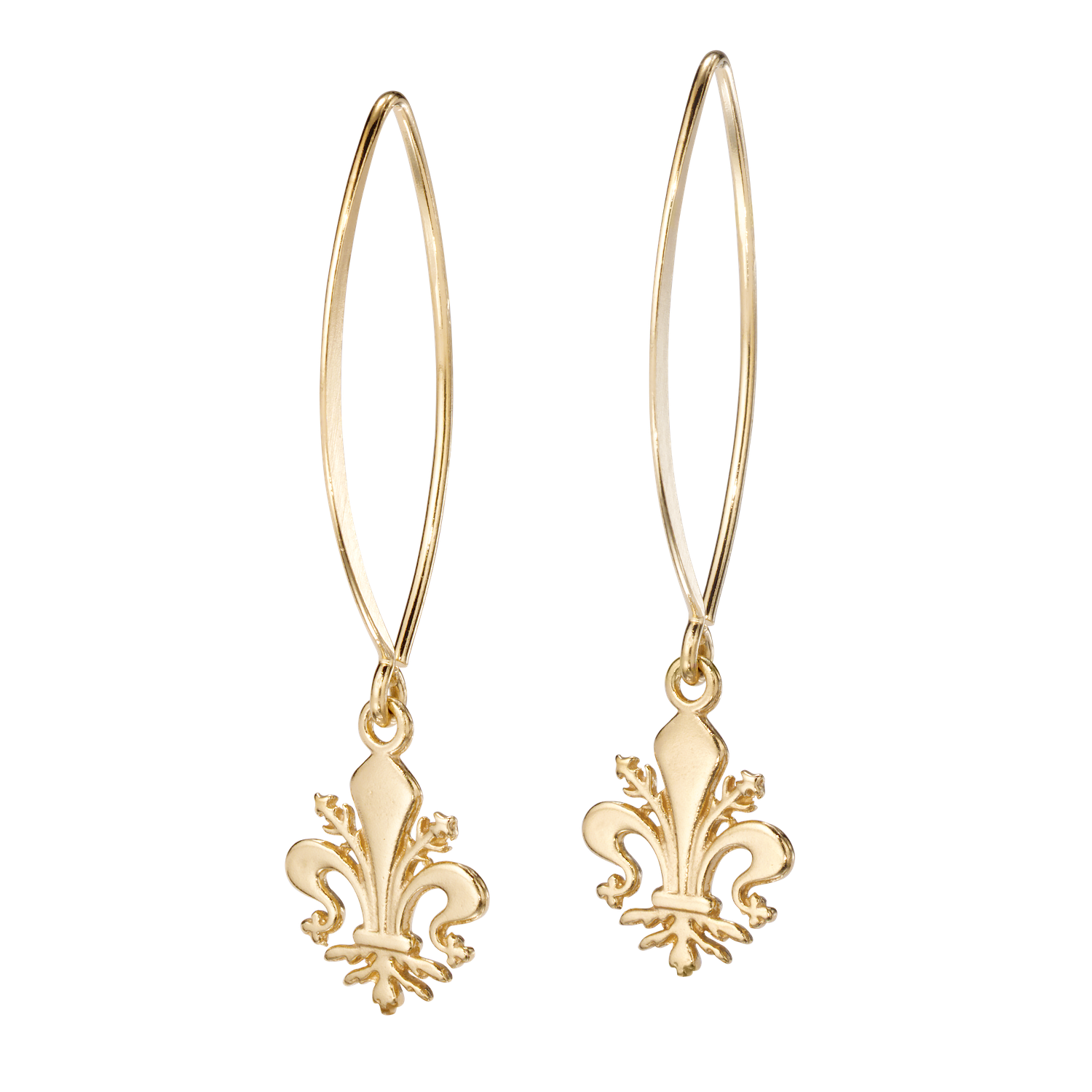 Fleur de Lis V-Wire Earrings