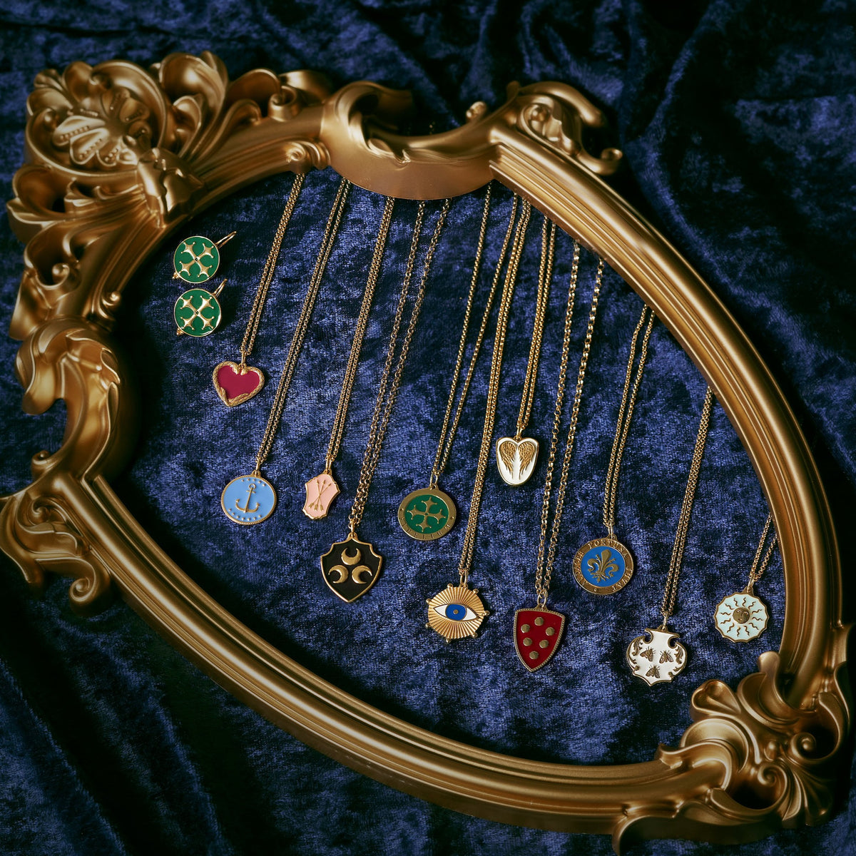 Florence Enamel Medallion Necklace