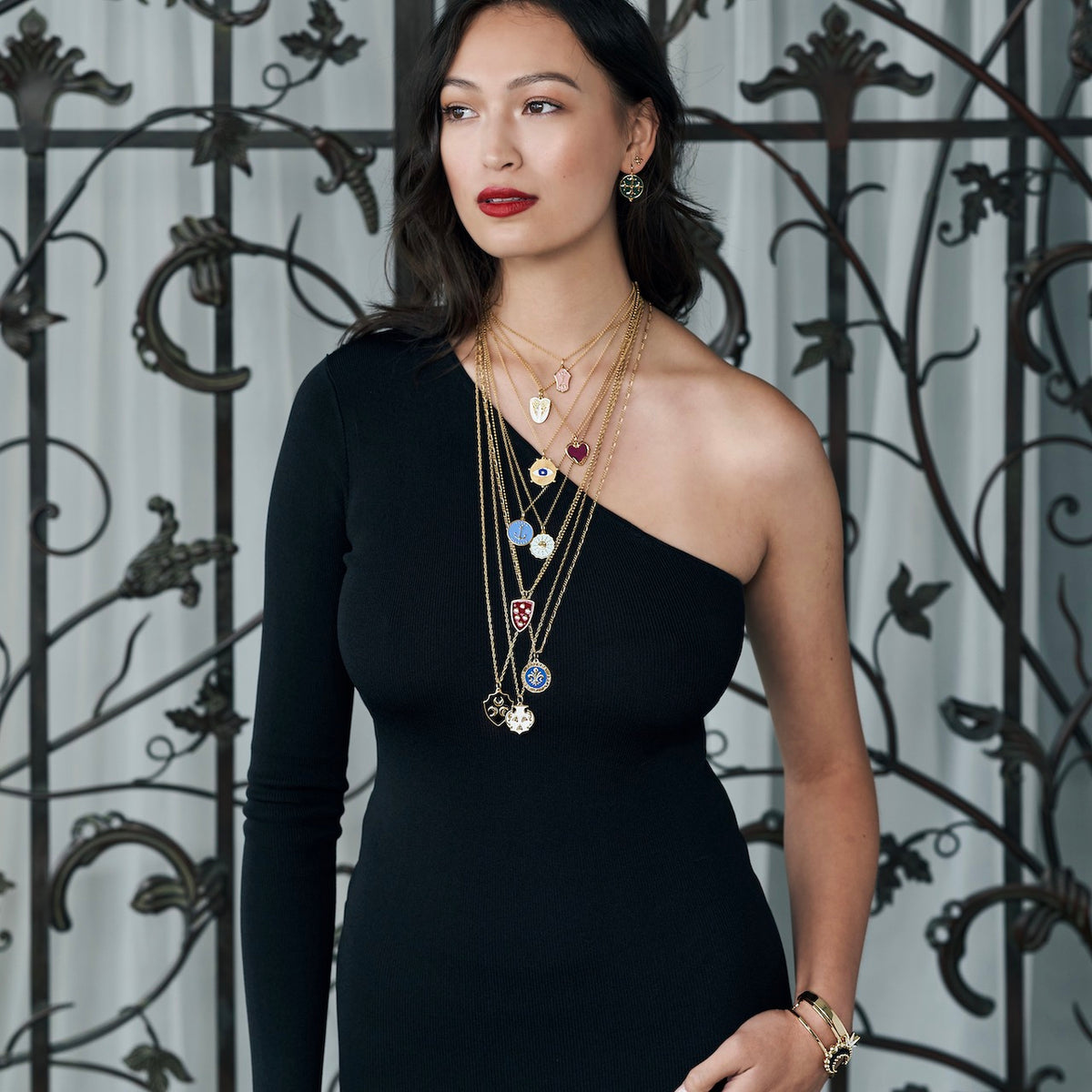 Santa Maria Novella Sun Enamel Shield Necklace