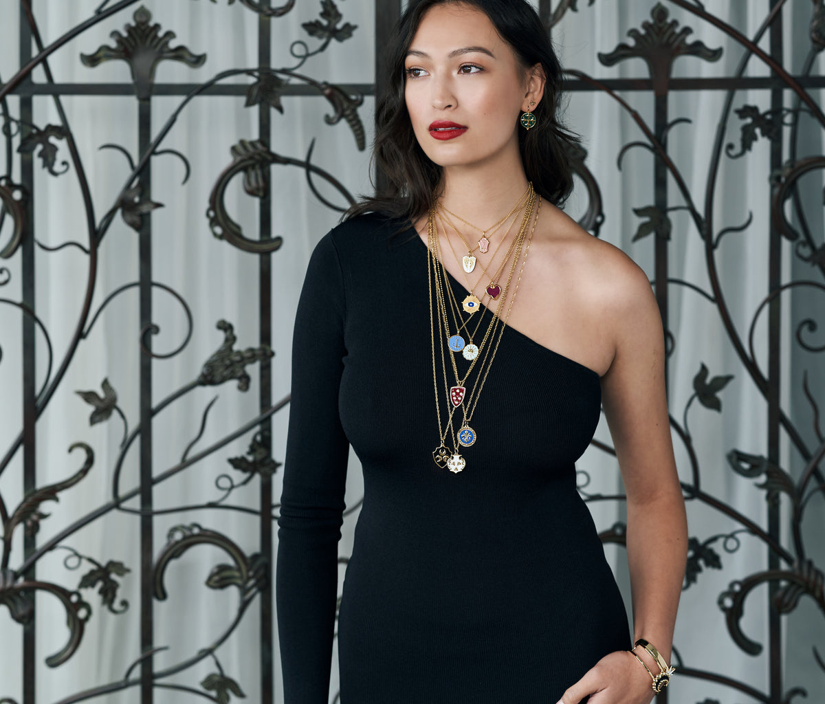 Strozzi Enamel Shield Necklace