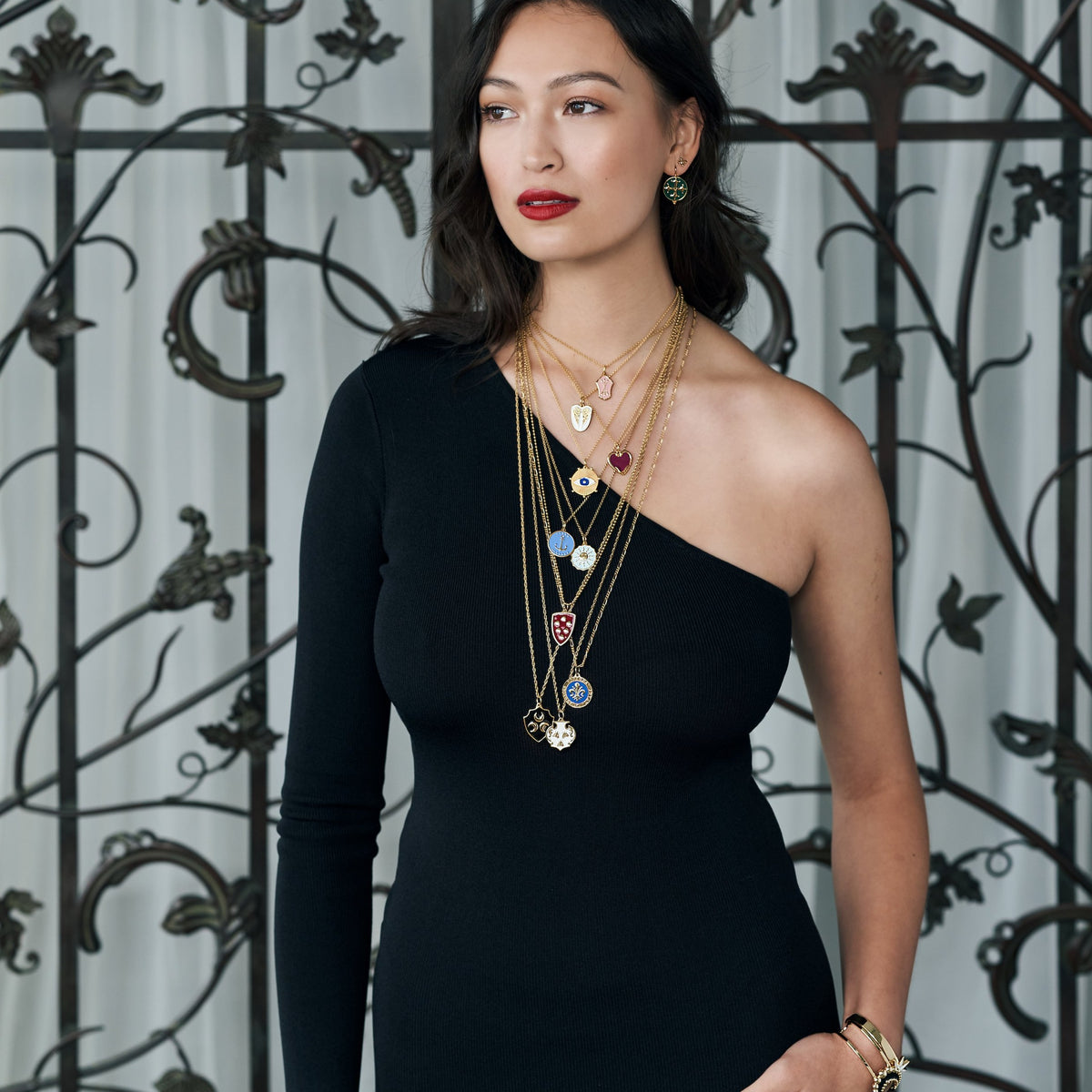 Evil Eye Enamel Medallion Charm