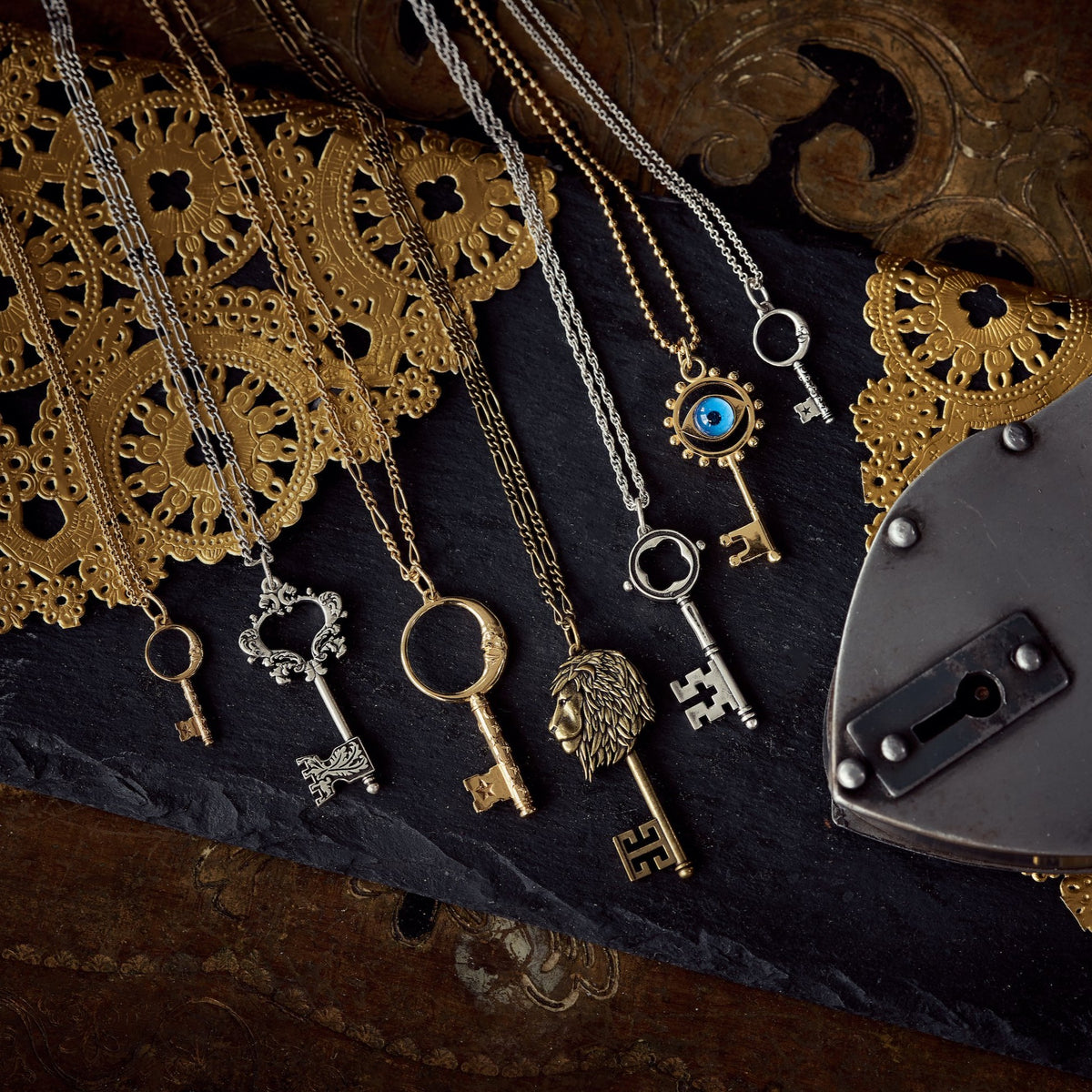 Evil Eye Cabochon Key Charm