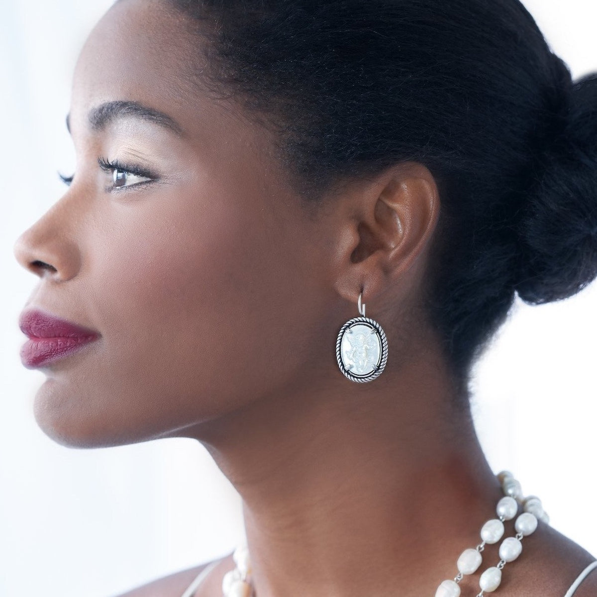 Cherub Cameo Earrings