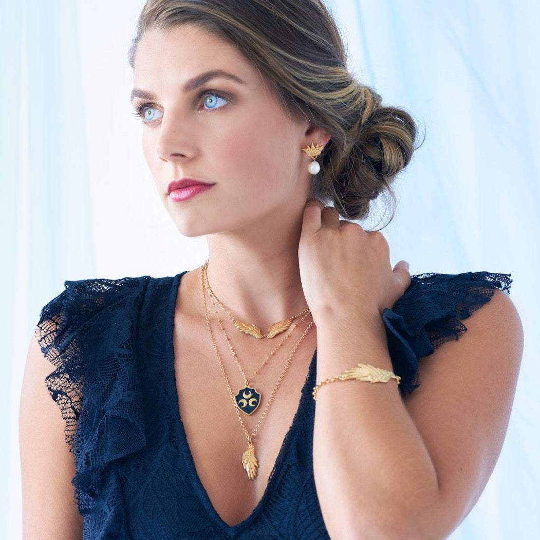 Strozzi Enamel Shield Necklace