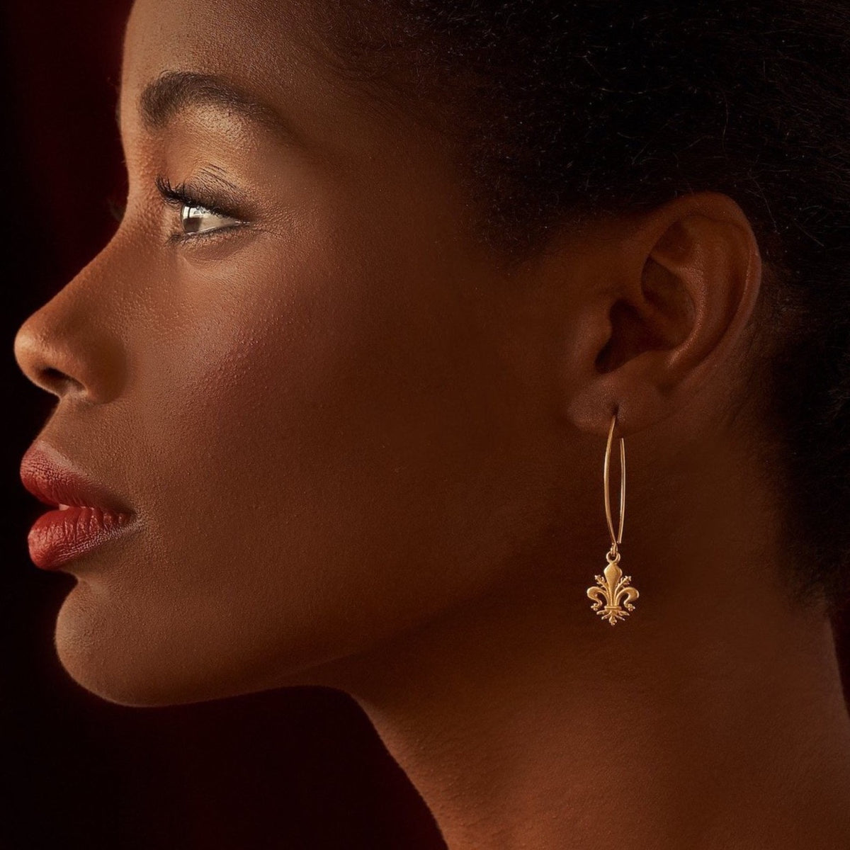 Fleur de Lis V-Wire Earrings