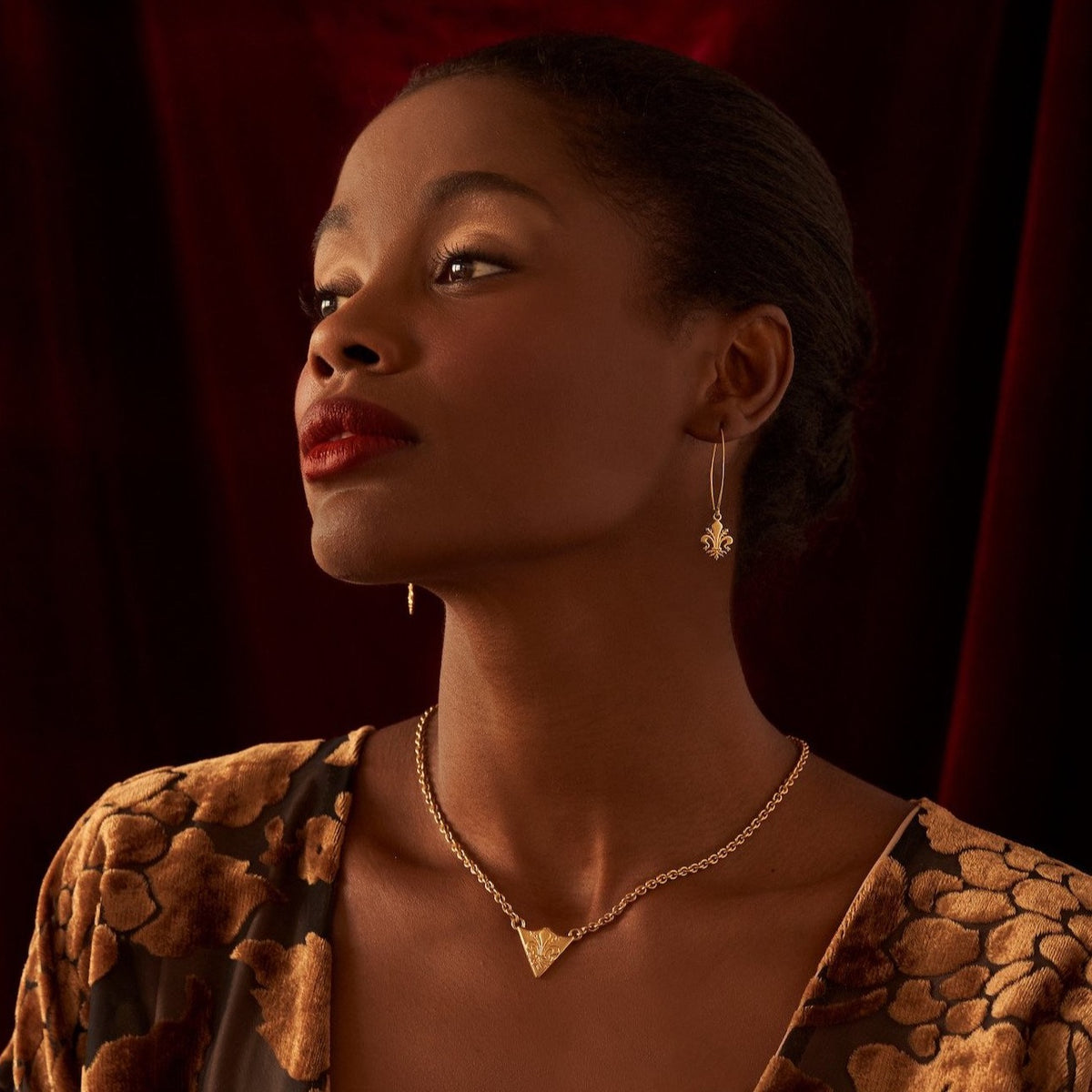 Fleur de Lis V-Wire Earrings