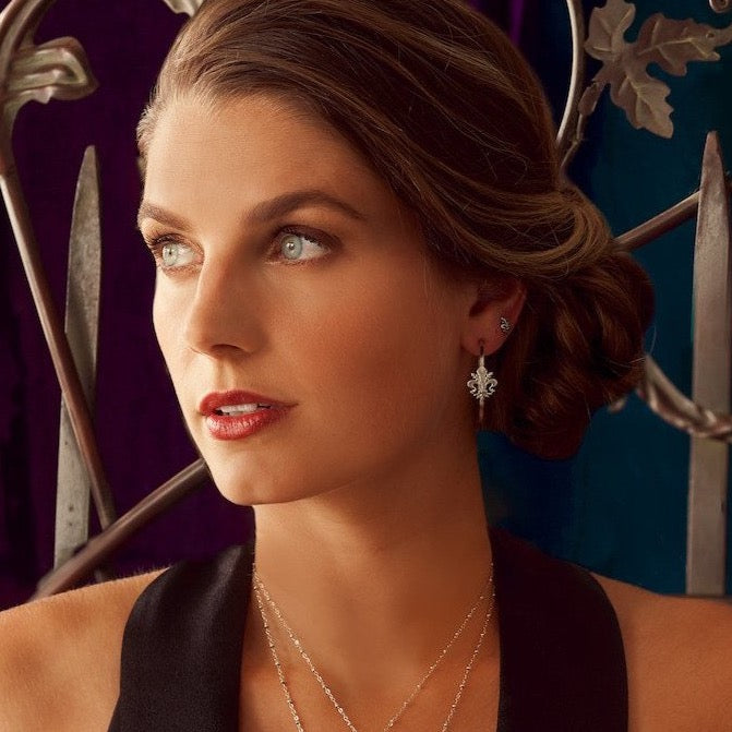 Fleur de Lis Hoop Earrings