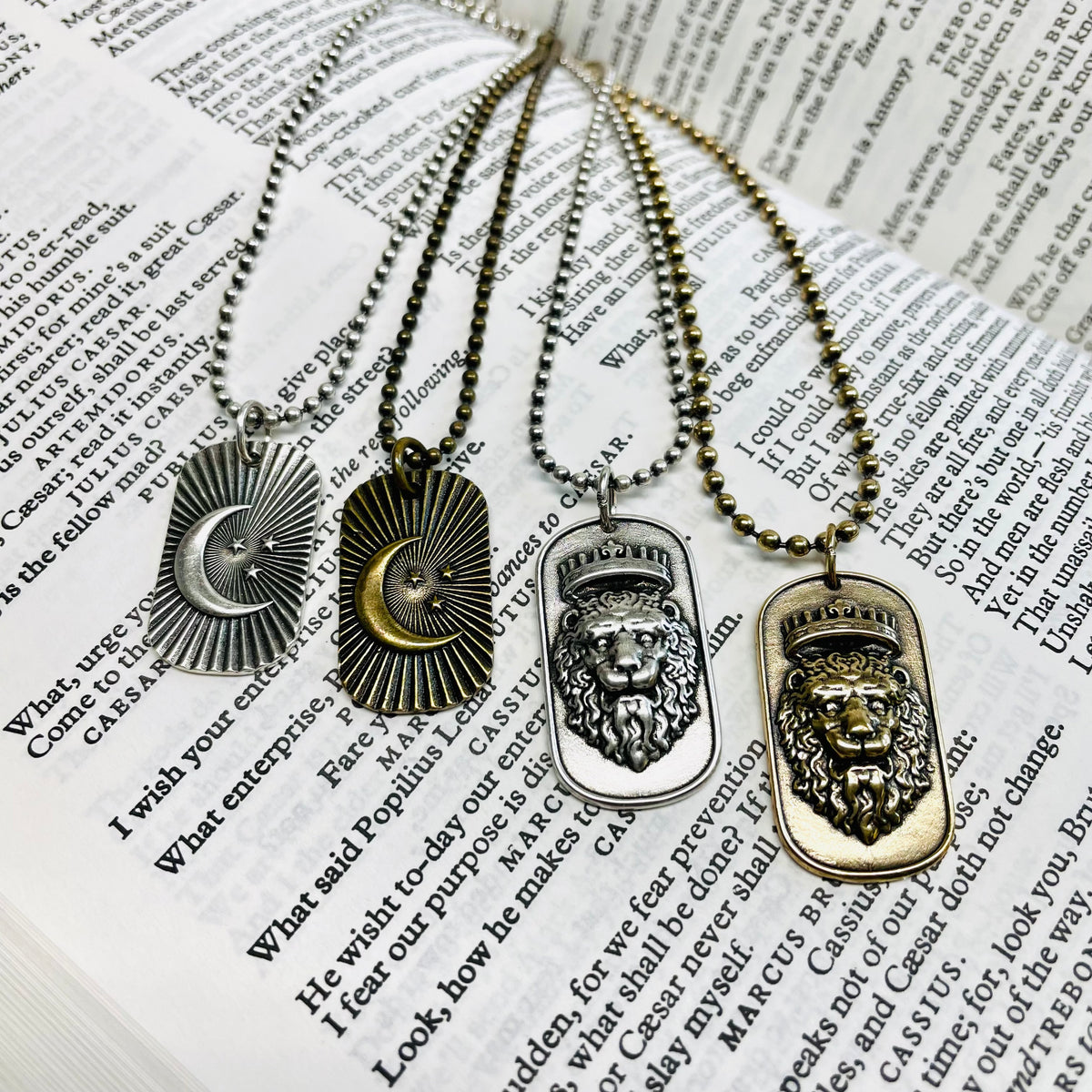 Lion Mini Dog Tag Necklace