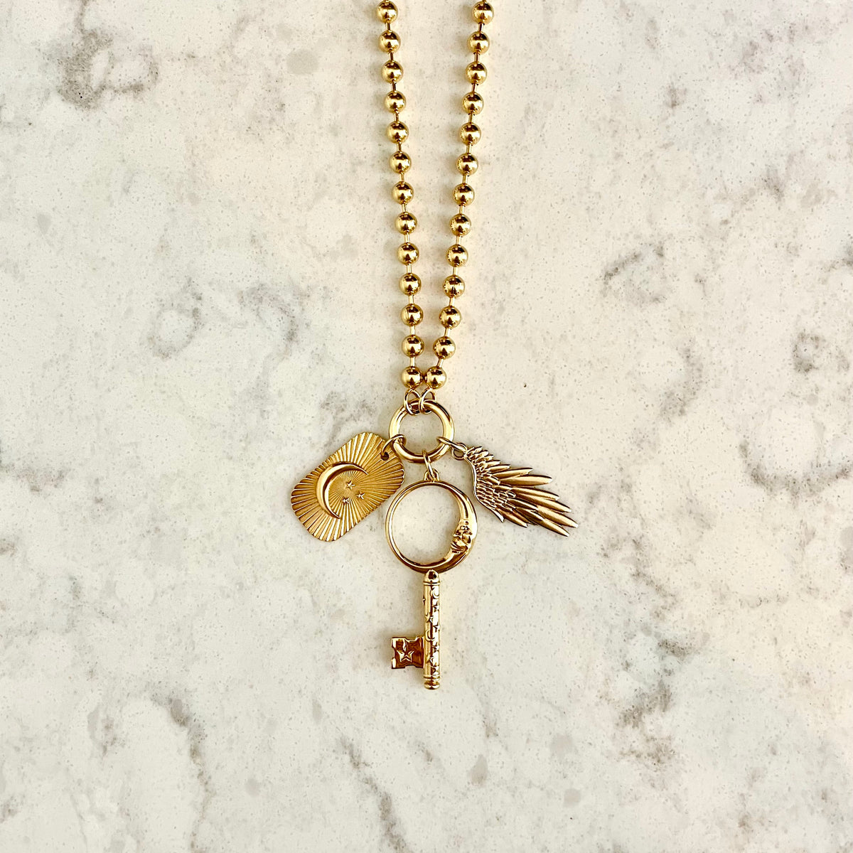 Medici Loop Charm Necklace - 24&quot;