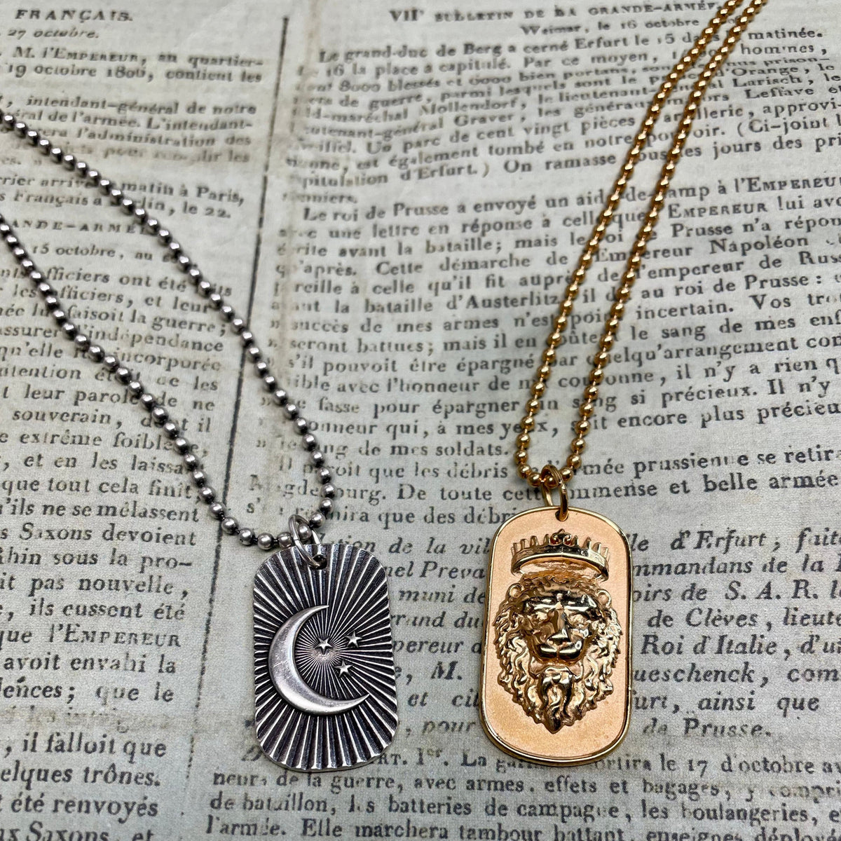 Lion Mini Dog Tag Charm