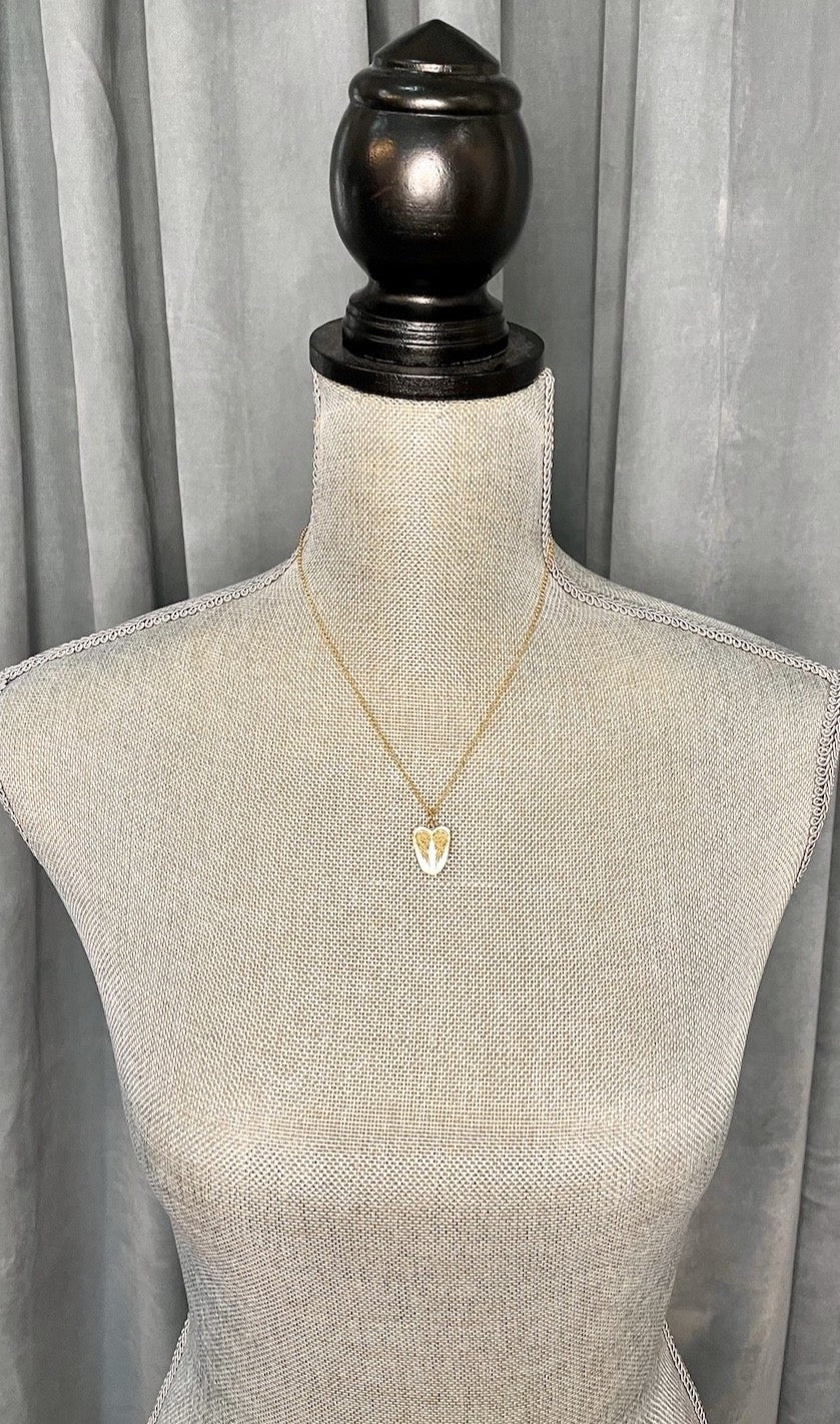 Angel Wing Enamel Shield Necklace