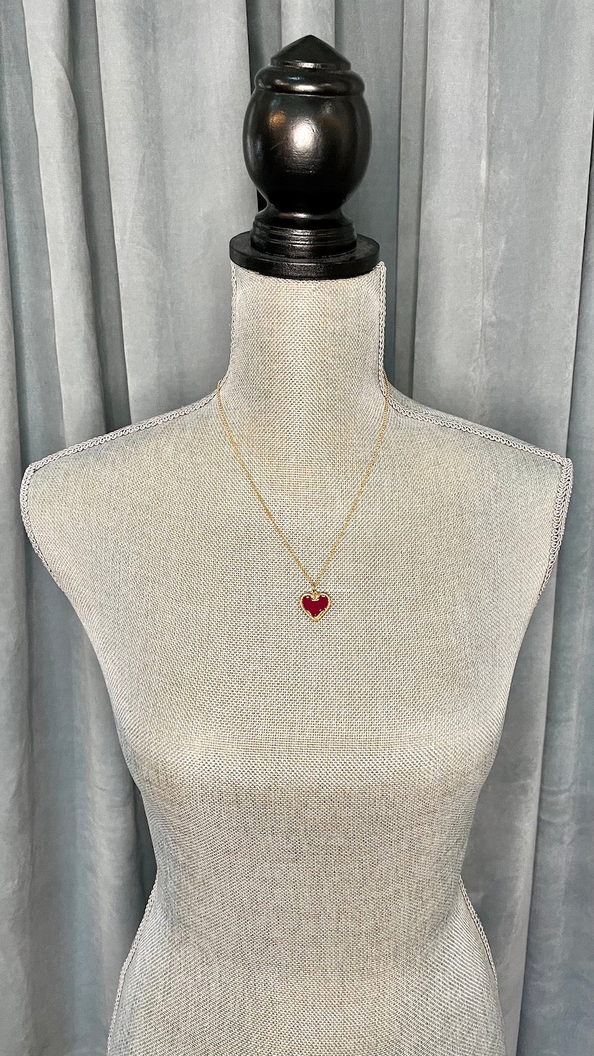 Lover&#39;s Heart Serpent Enamel Medallion Necklace