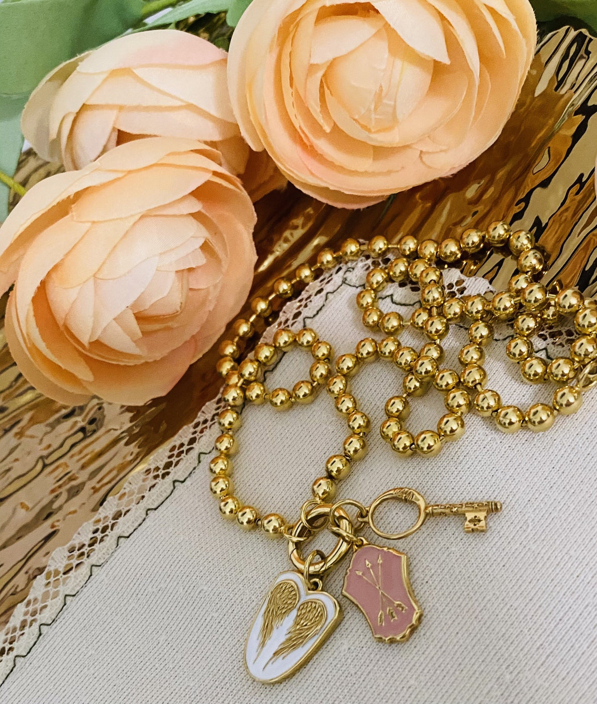 Friendship Enamel Shield Charm